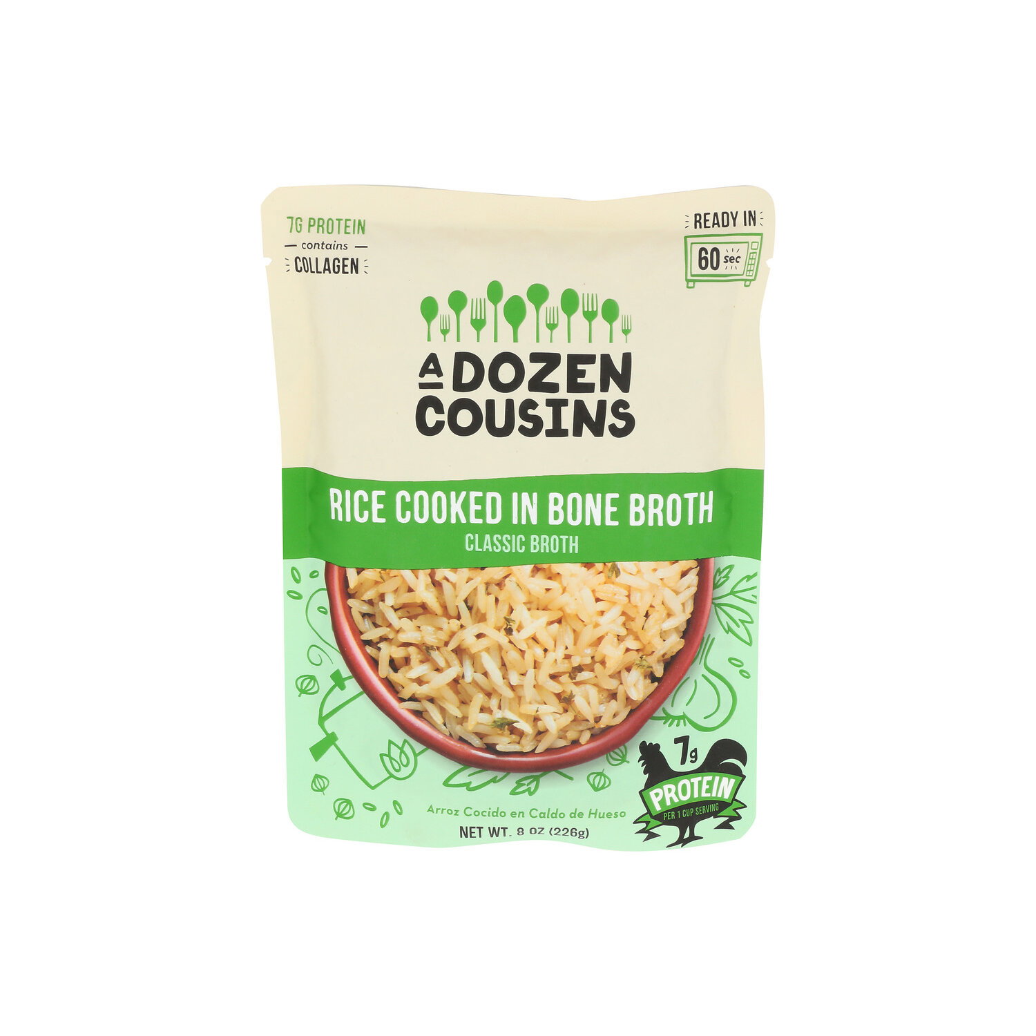 A Dozen Cousins Classic Bone Broth Rice - 8 Ounce Image 1 of 4