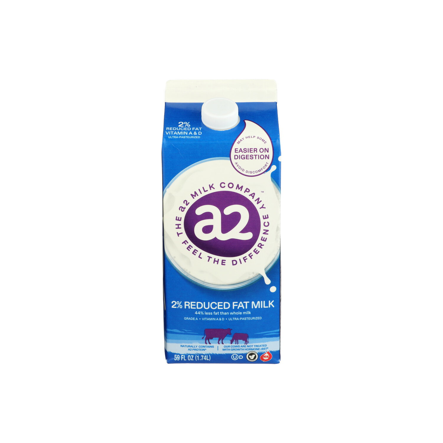 The A2 Milk Company Milk 2% Reduced Fat Non-Fortified - 59 Fluid