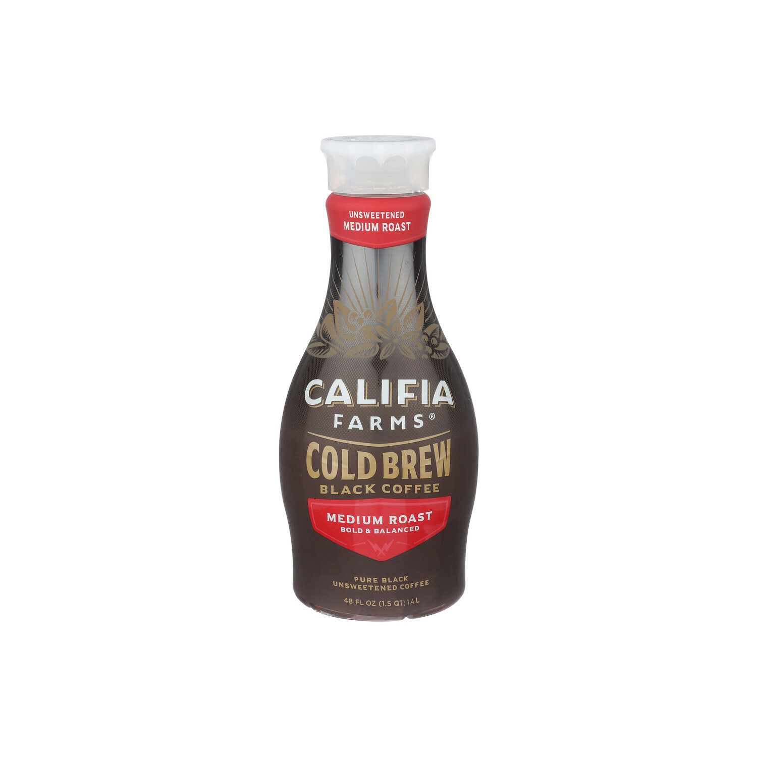 Califia Farms Pure Black Medium Roast Cold Brew Coffee - 48 Fluid Ounce Image 1 of 4