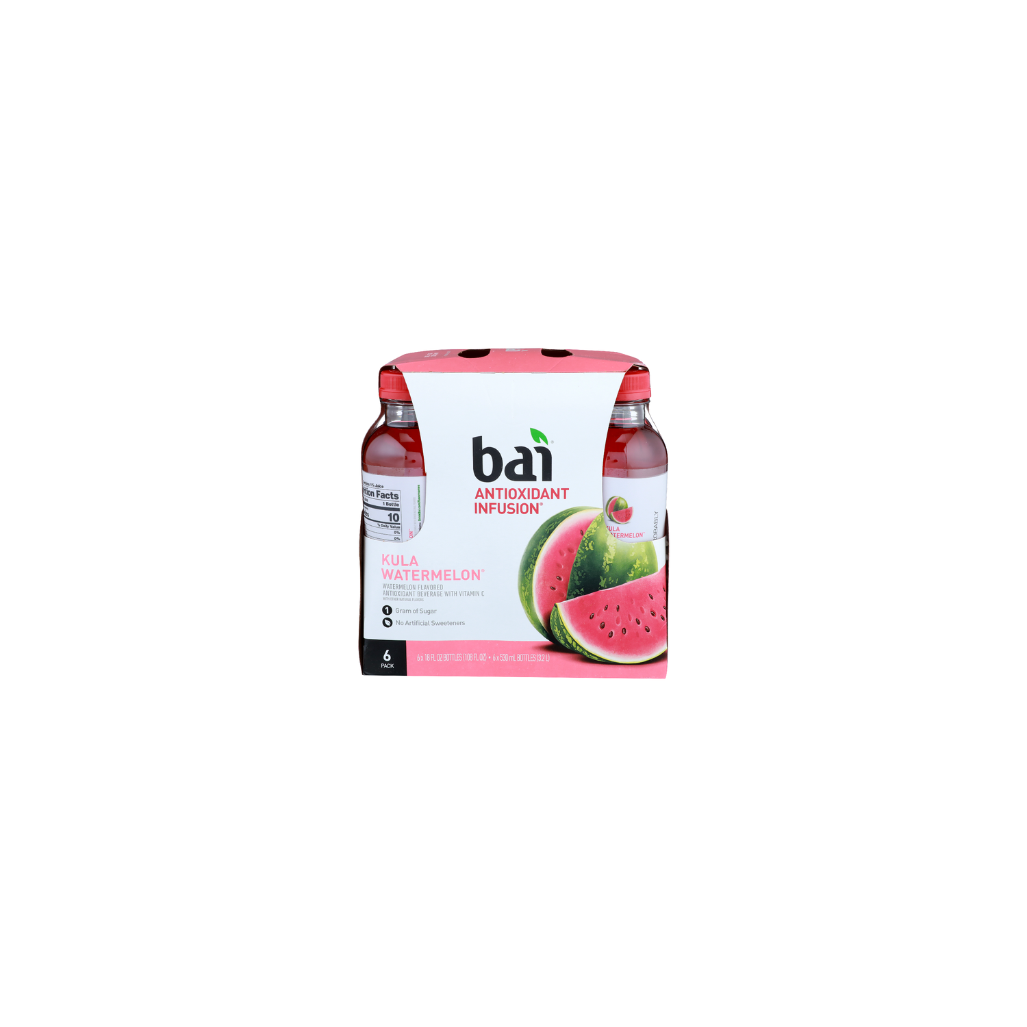 Bai Kula Watermelon Flavored Antioxidant Beverage - 18 Fluid Ounce - 6 Count Image 1 of 4