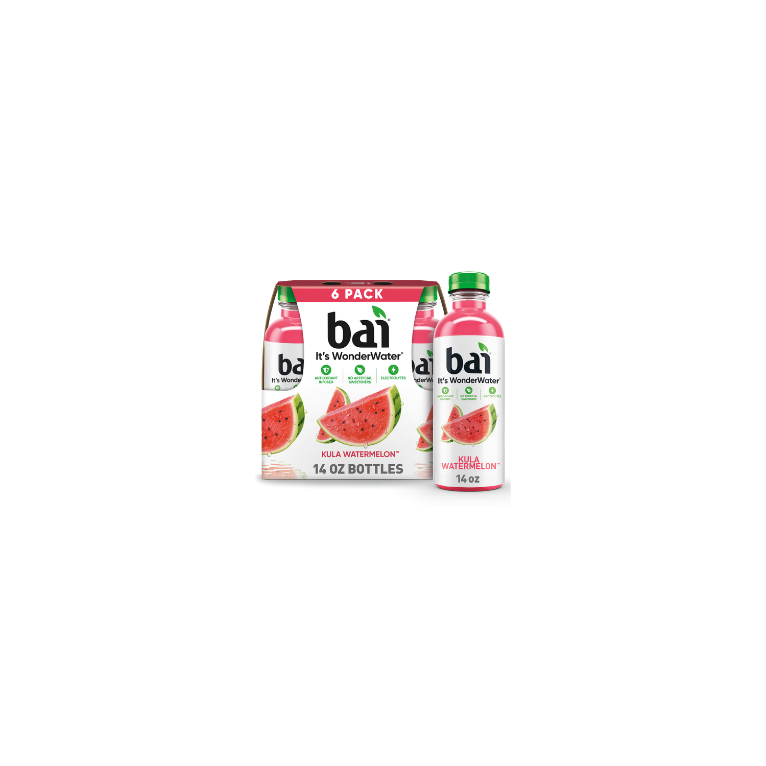bai It's Wonder Water Kula Watermelon Infused Water - 2.333 Fluid Ounce - 6 Count Image 1 of 3