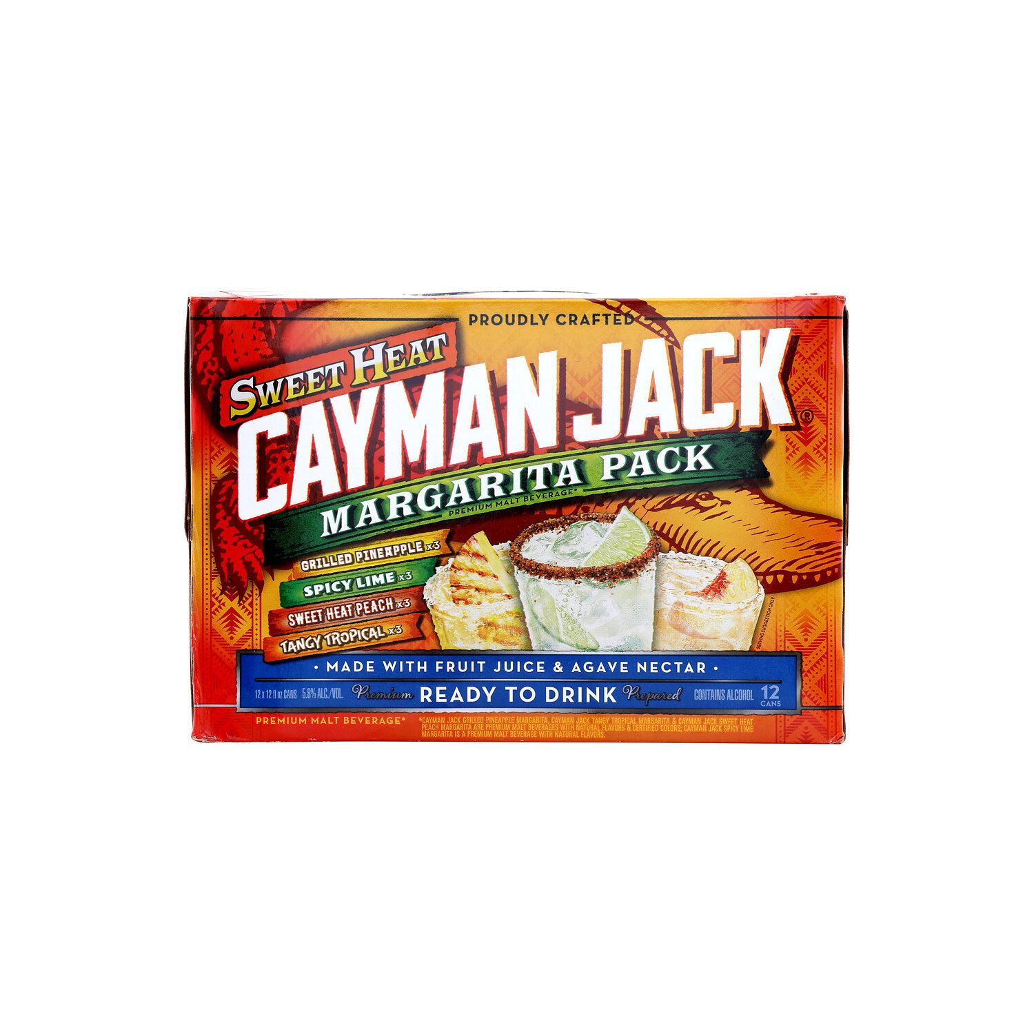 Cayman Jack Malt Beverage, Premium, Sweet Heat, Margarita Pack - 12 Count Image 1 of 2