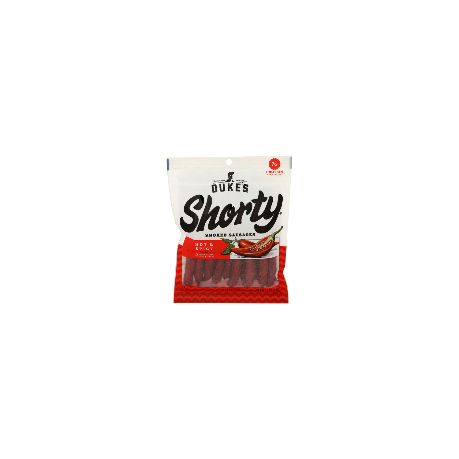 DUKE's Smoked Shorty Sausages Hot And Spicy Pork - 5 Ounce Image 1 of 4