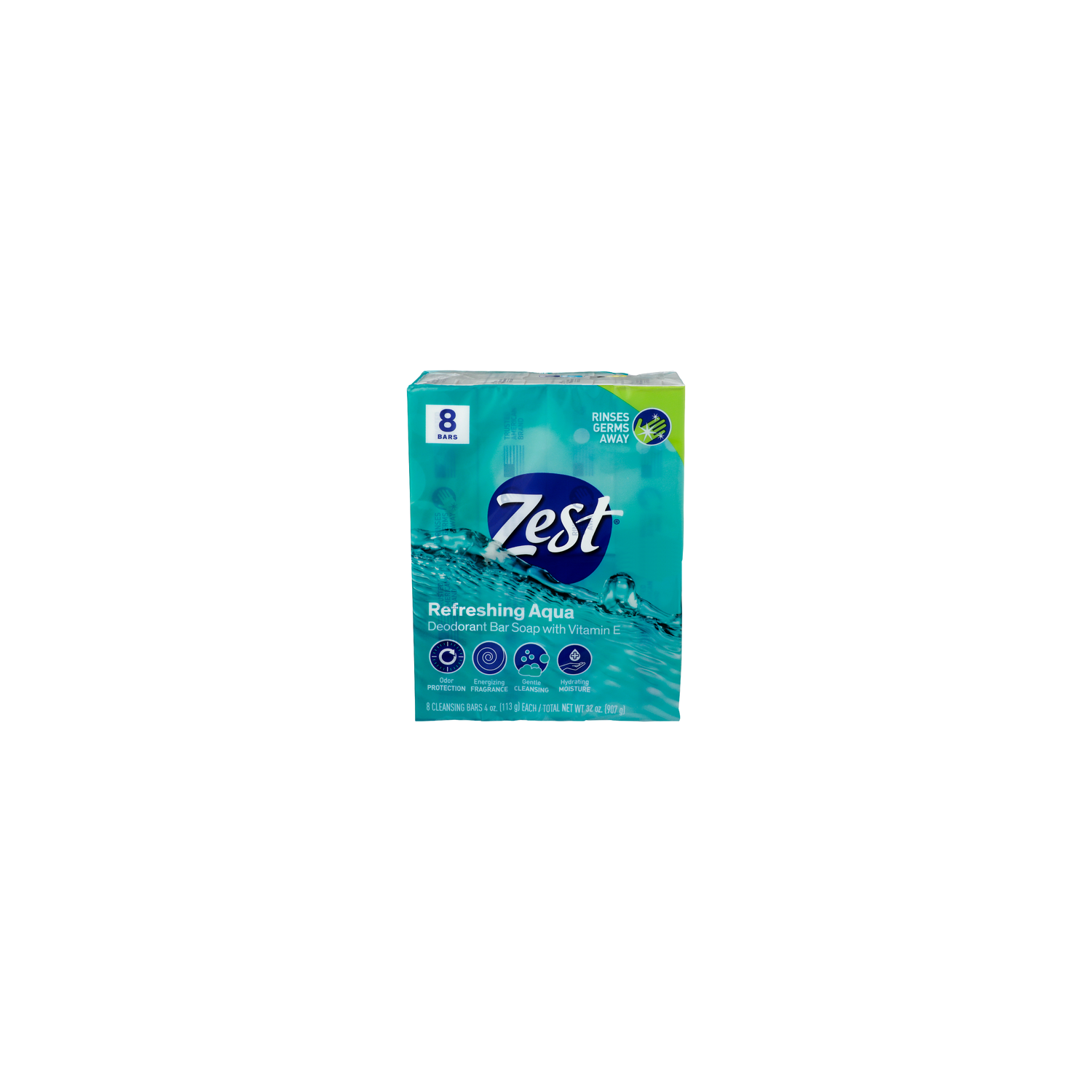 Zest With Vitamin E Deodorant Bar Soap - 4 Ounce - 8 Count Image 1 of 3