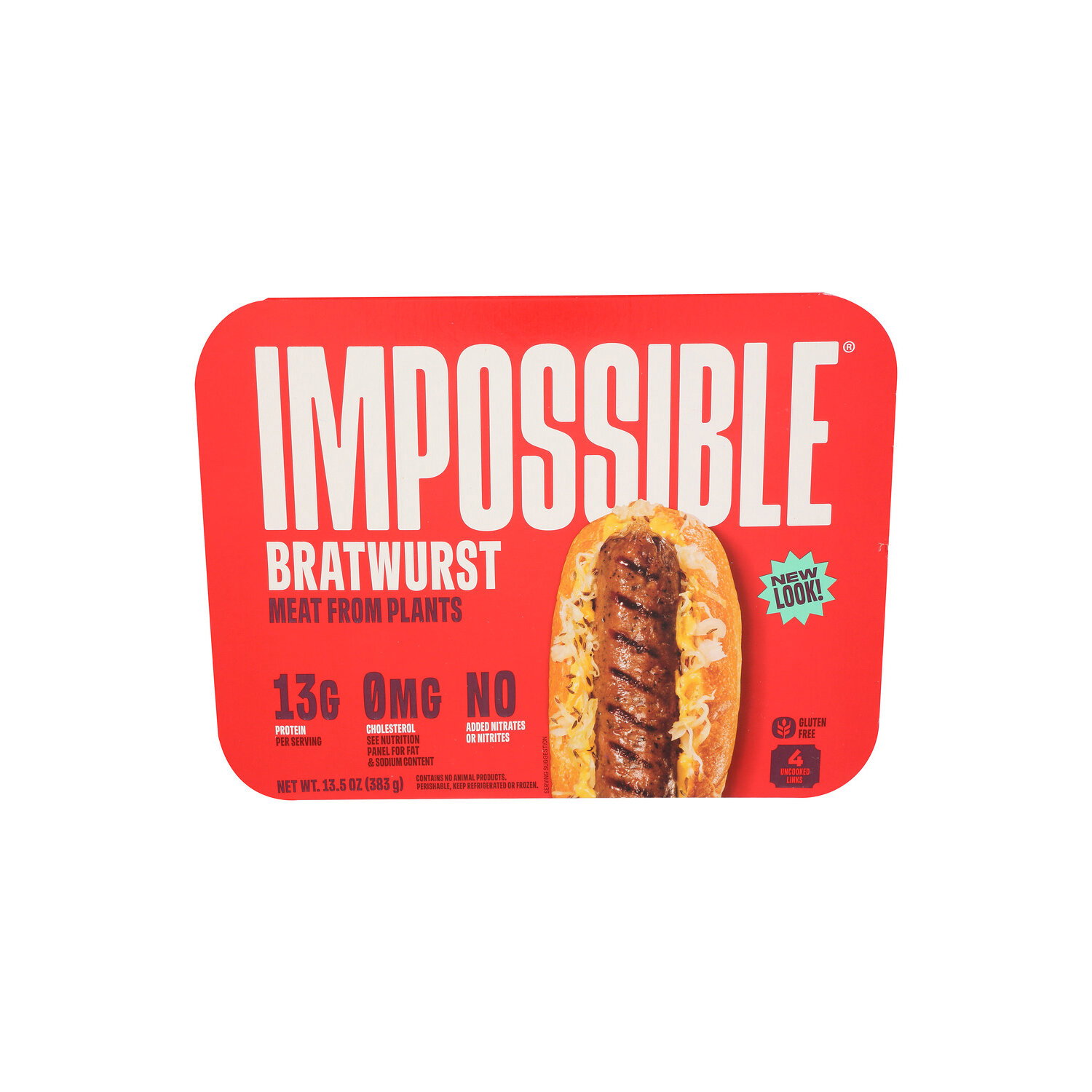 Impossible Bratwurst Sausage Made From Plants, Bratwurst, 4 Links - 3.375 Ounce - 4 Count Image 1 of 4