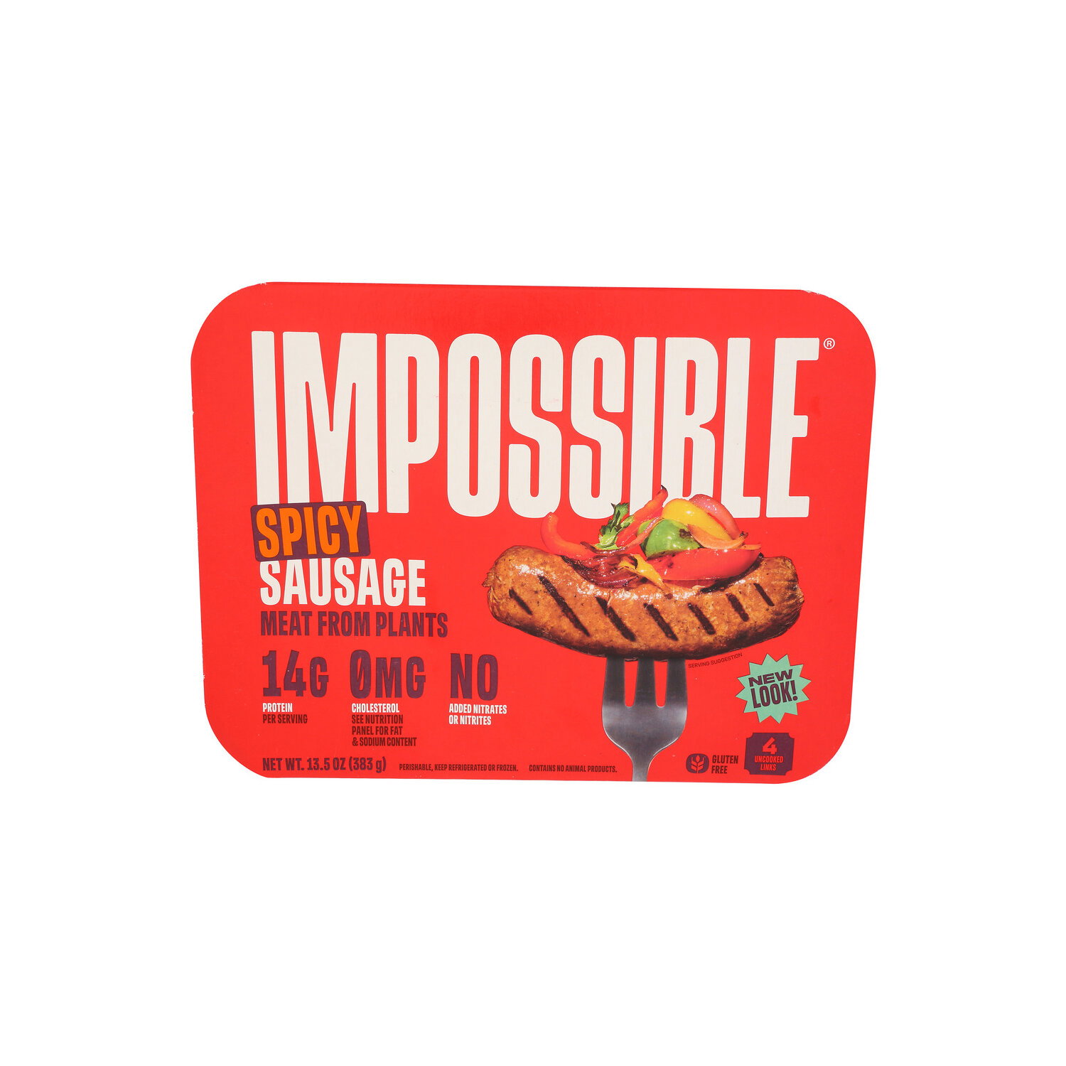 Impossible Spicy Sausage Made From Plants, Spicy, 4 Links - 3.375 Ounce - 4 Count Image 1 of 4