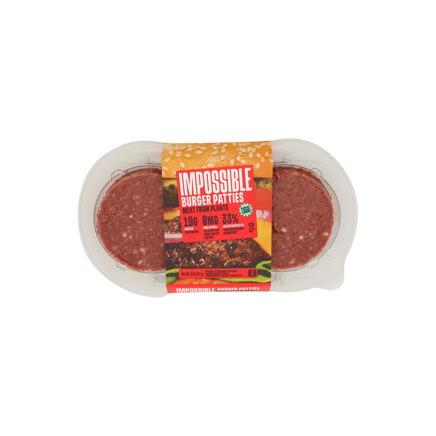 Impossible Burger Patties Meat From Plants, 2 Patties - 4 Ounce - 2 Count Image 1 of 4