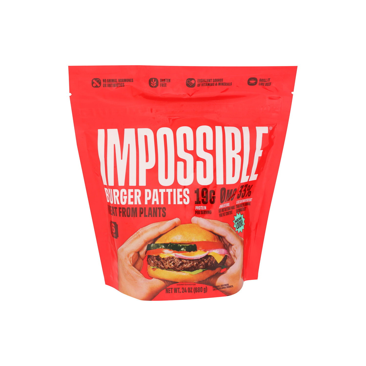 Impossible Plant Based Burger Patties - 4 Ounce - 6 Count Image 1 of 4