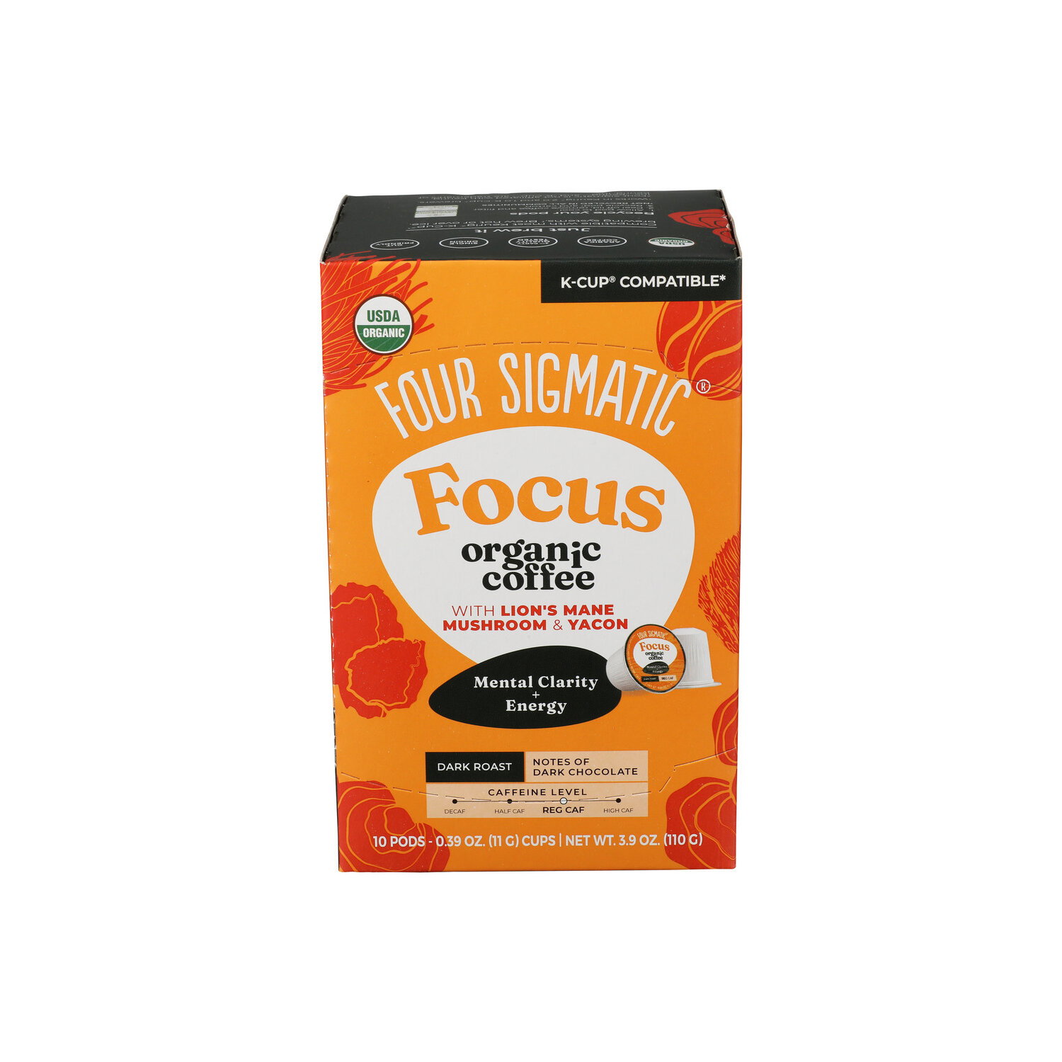 Four Sigmatic Coffee Pods Focus Org Drk Roast - 0.39 Ounce - 10 Count Image 1 of 4