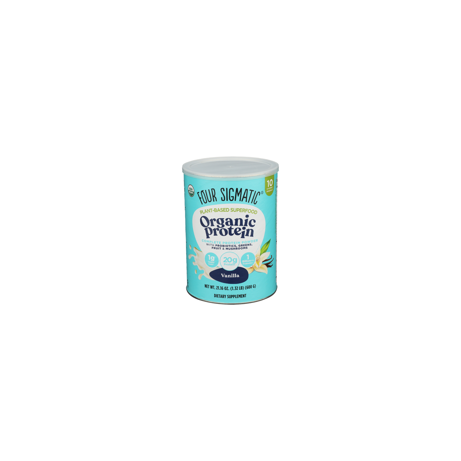 Four Sigmatic Vanilla Plant-Based Organic Protein Powder - 21.16 Ounce Image 1 of 2