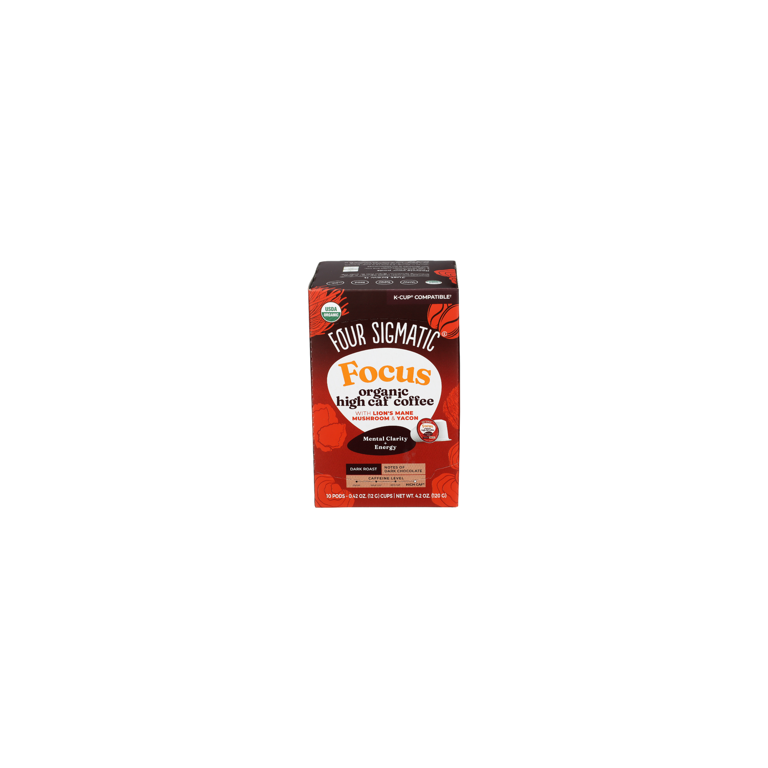 Four Sigmatic Organic Focus Instant Mushroom Coffee K Cup Pods - 0.42 Ounce - 10 Count Image 1 of 4