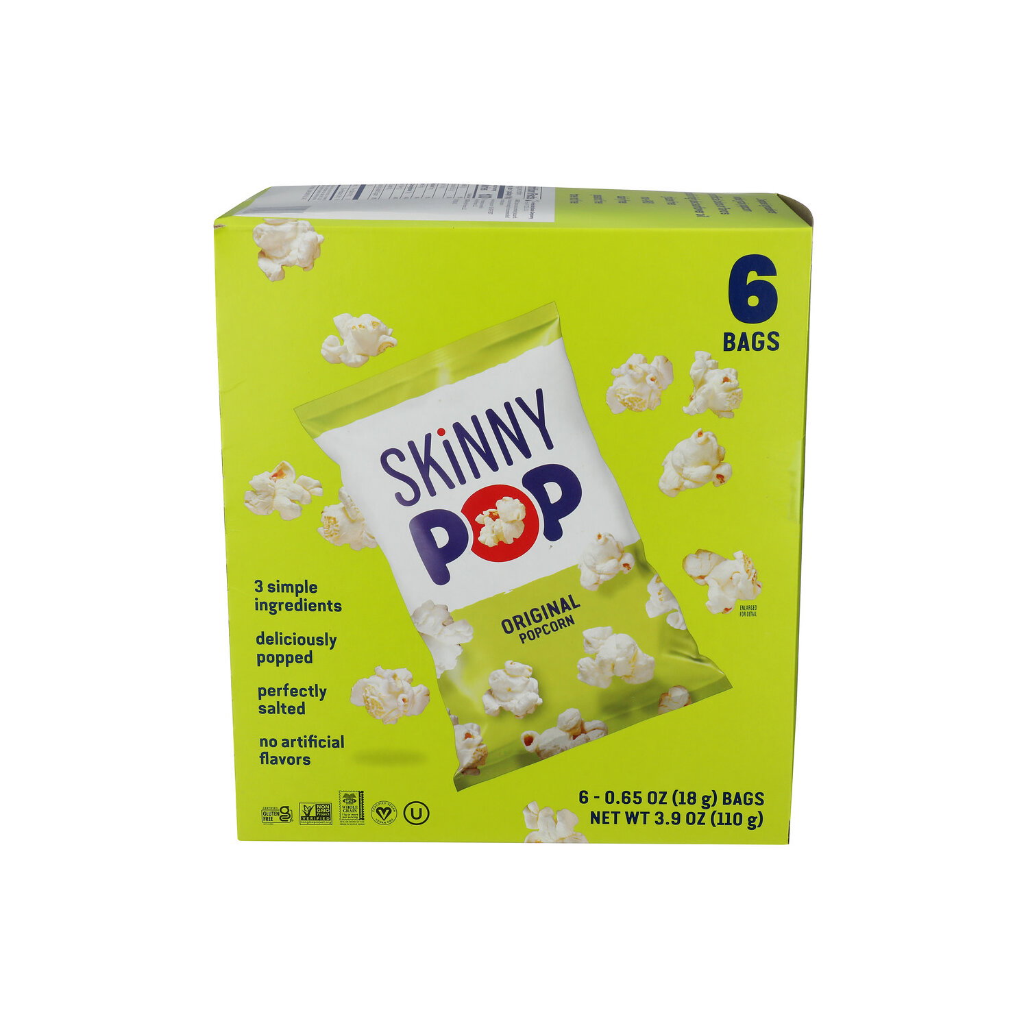 SkinnyPop Original Popcorn - 0.65 Ounce - 6 Count Image 1 of 3