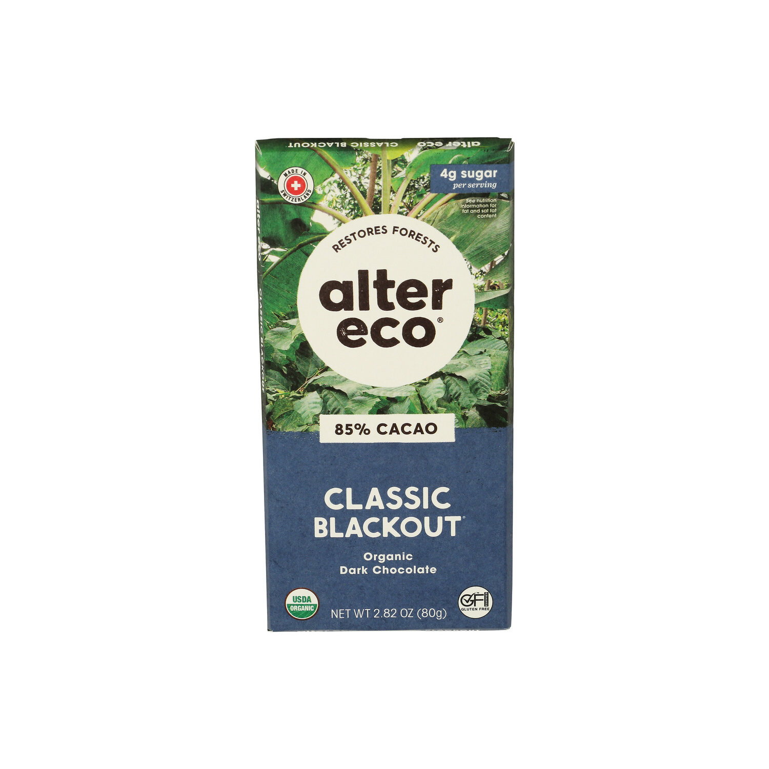 Alter Eco Chocolate Classic Blackout 85% Cacao Organic Dark Bar - 2.82 Ounce Image 1 of 4