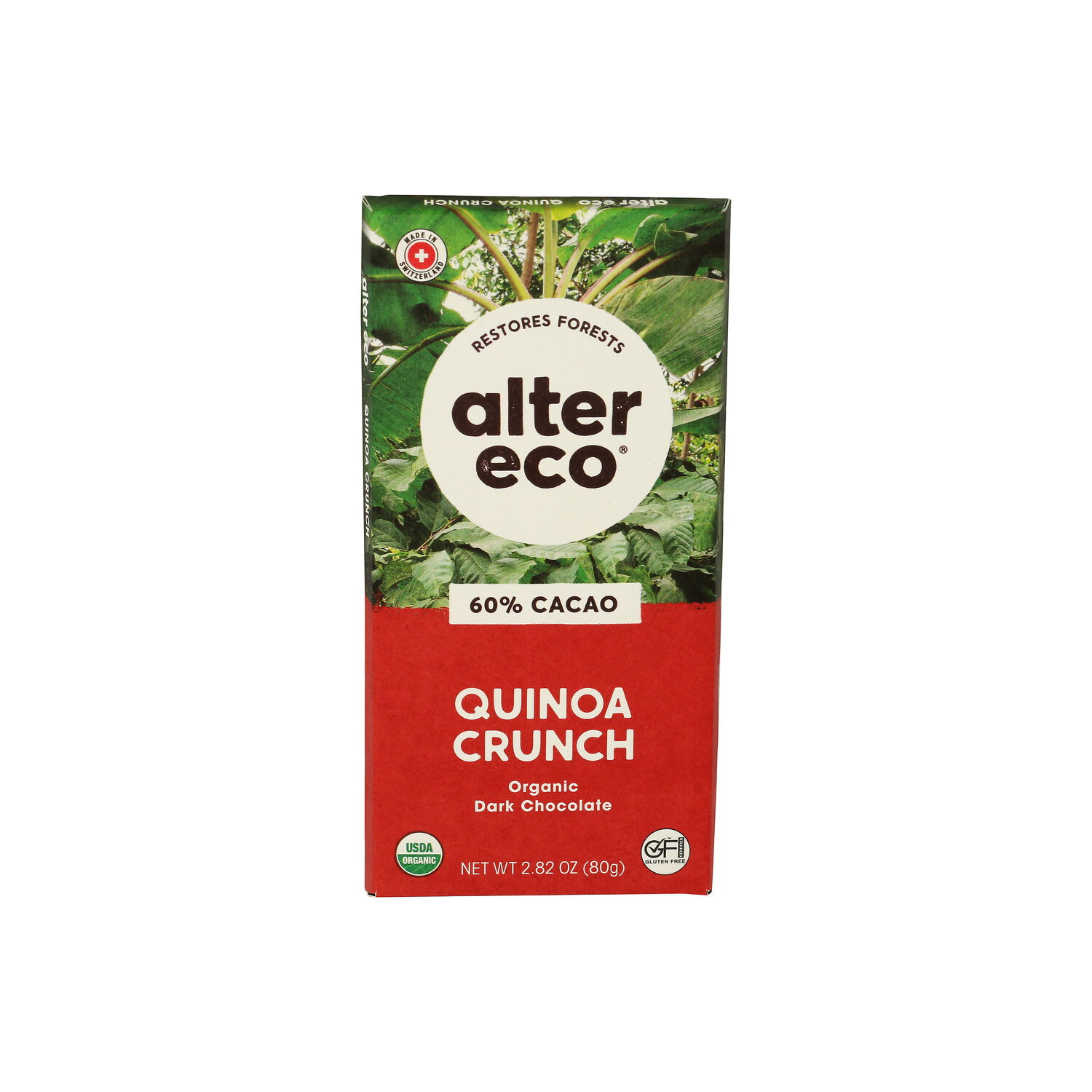 Alter Eco Chocolate Quinoa Crunch 60% Cacao Organic Dark Bar - 2.82 Ounce Image 1 of 4