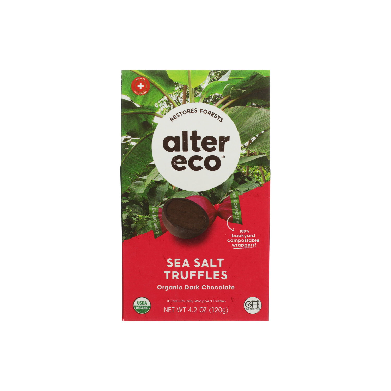 Alter Eco Chocolate Sea Salt Truffles Box - 10 Each Image 1 of 3