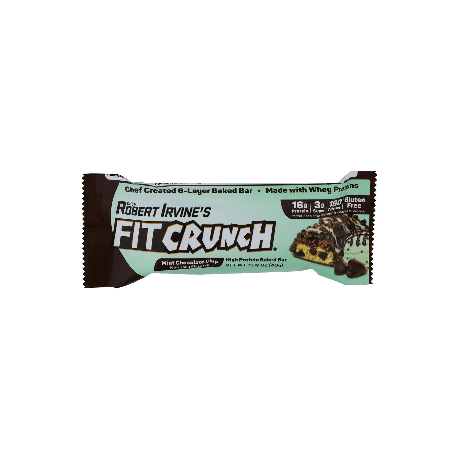 FitCrunch Baked Bar, High Protein, Mint Chocolate Chip - 1.62 Ounce Image 1 of 4