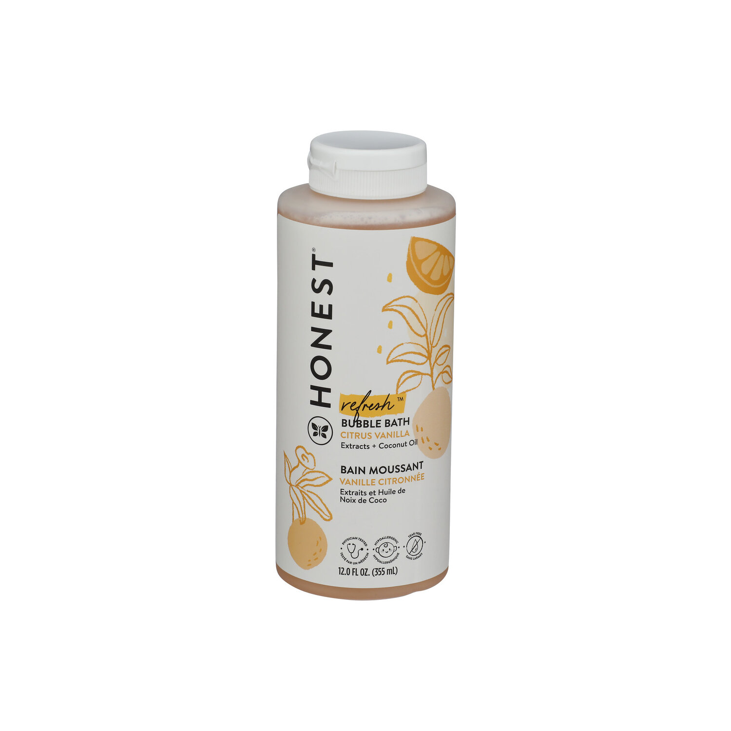 Honest Citrus Vanilla Bubble Bath - 12 Fluid Ounce Image 1 of 3