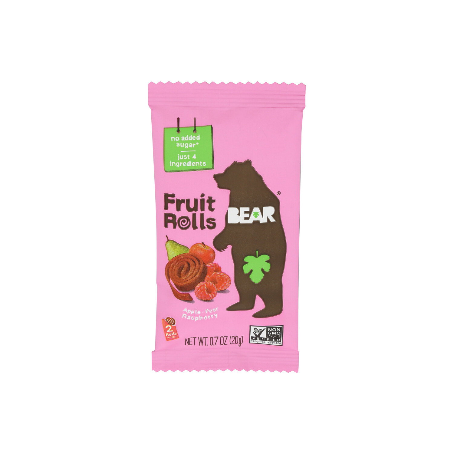 Bear Apple Pear & Raspberry Fruit Roll - 0.35 Ounce - 2 Count Image 1 of 4