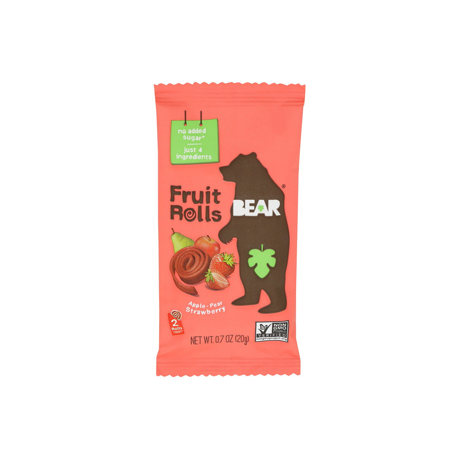 Bear Apple Pear & Strawberry Fruit Roll - 0.35 Ounce - 2 Count Image 1 of 4
