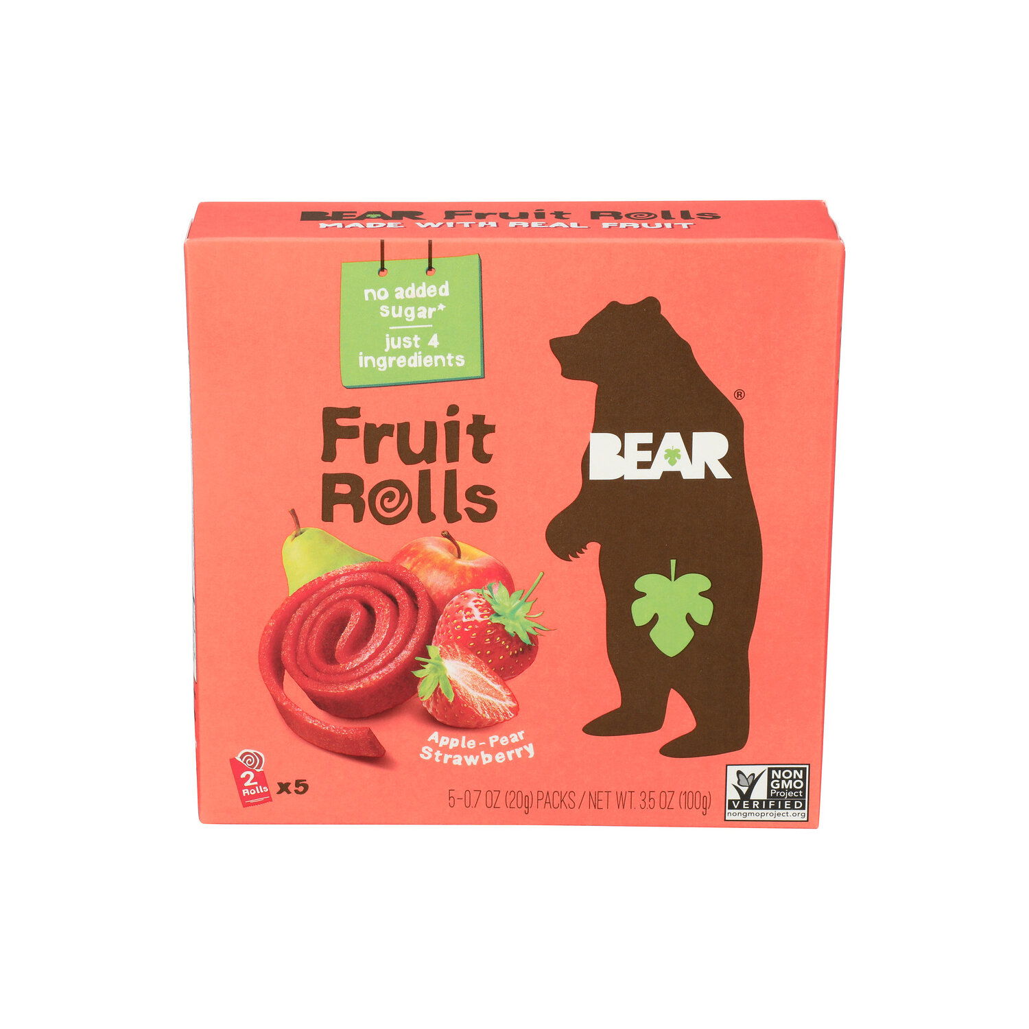 BEAR Fruit Rolls Strawberry Multipack - 0.7 Ounce - 5 Count