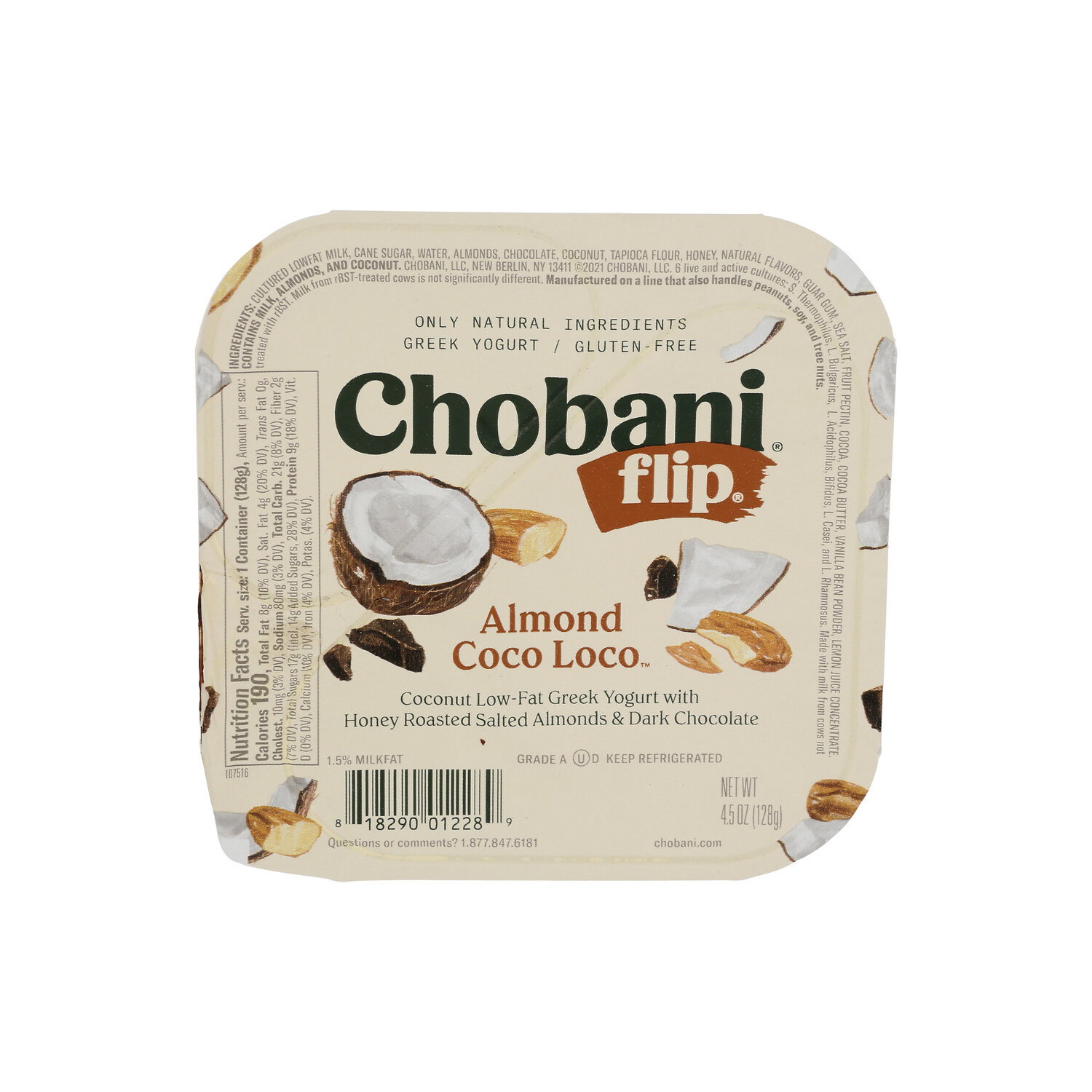 Chobani Almond Coco Loco Flip Low-Fat Greek Yogurt - 4.5 Ounce