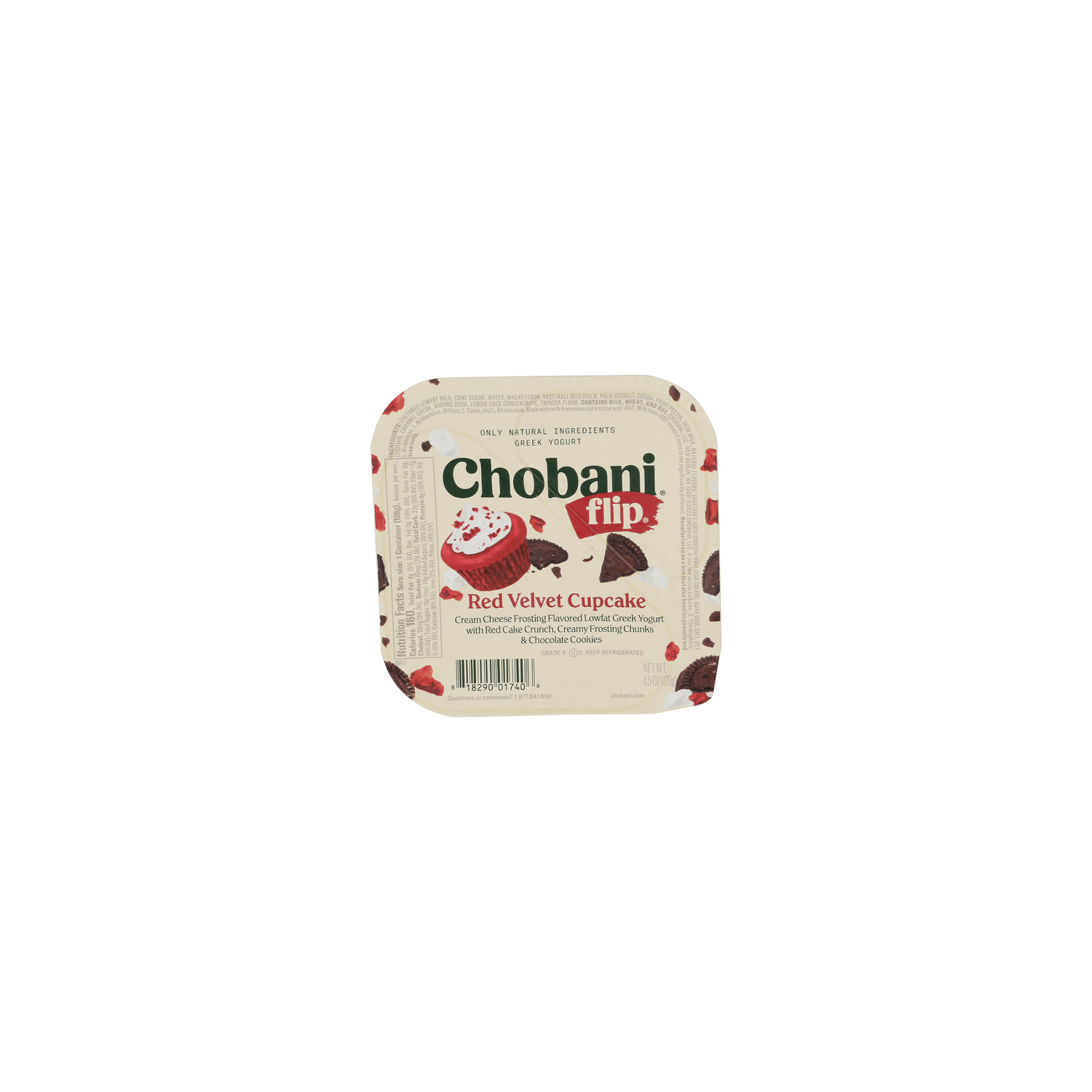 Chobani Red Velvet Flip Low-Fat Greek Yogurt Cupcake - 4.5 Ounce Image 1 of 3