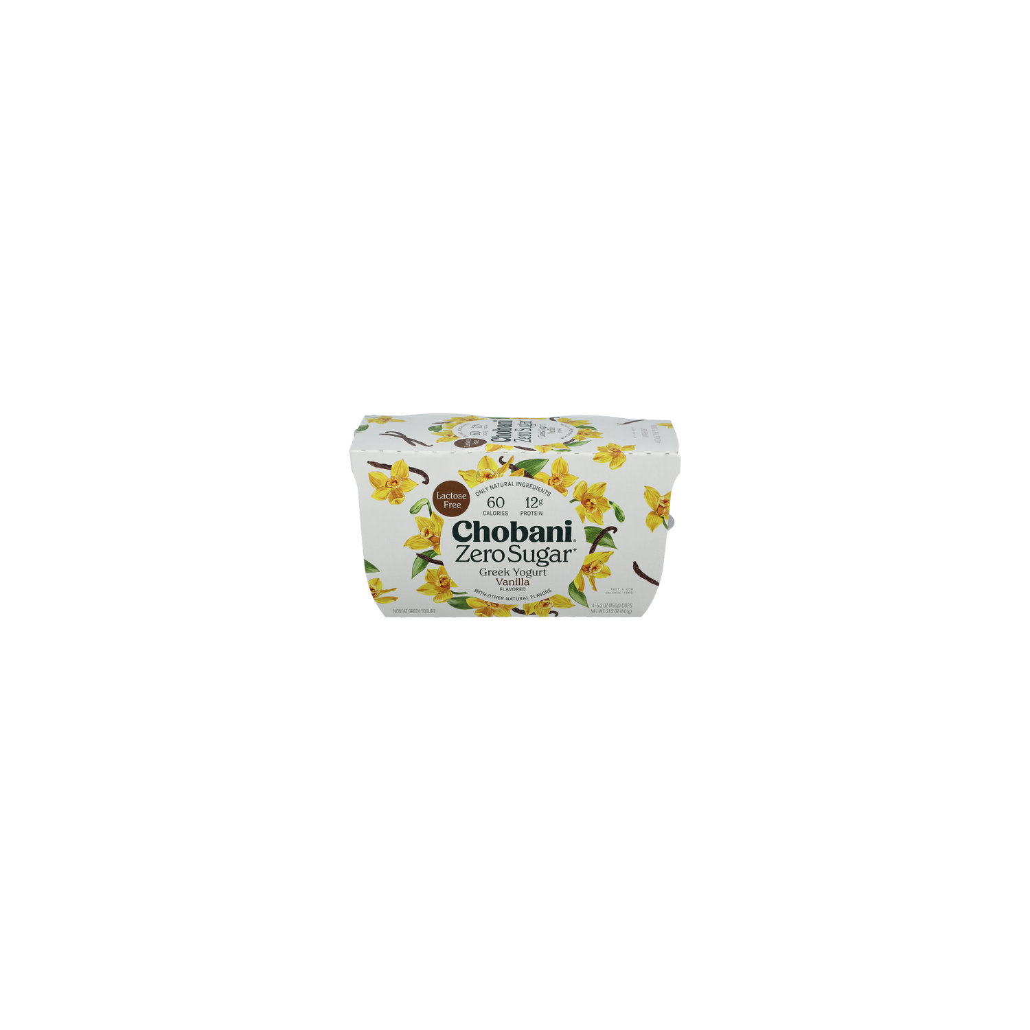 Chobani Vanilla With Zero Sugar Multi-Pack - 5.3 Ounce - 4 Count Image 1 of 4