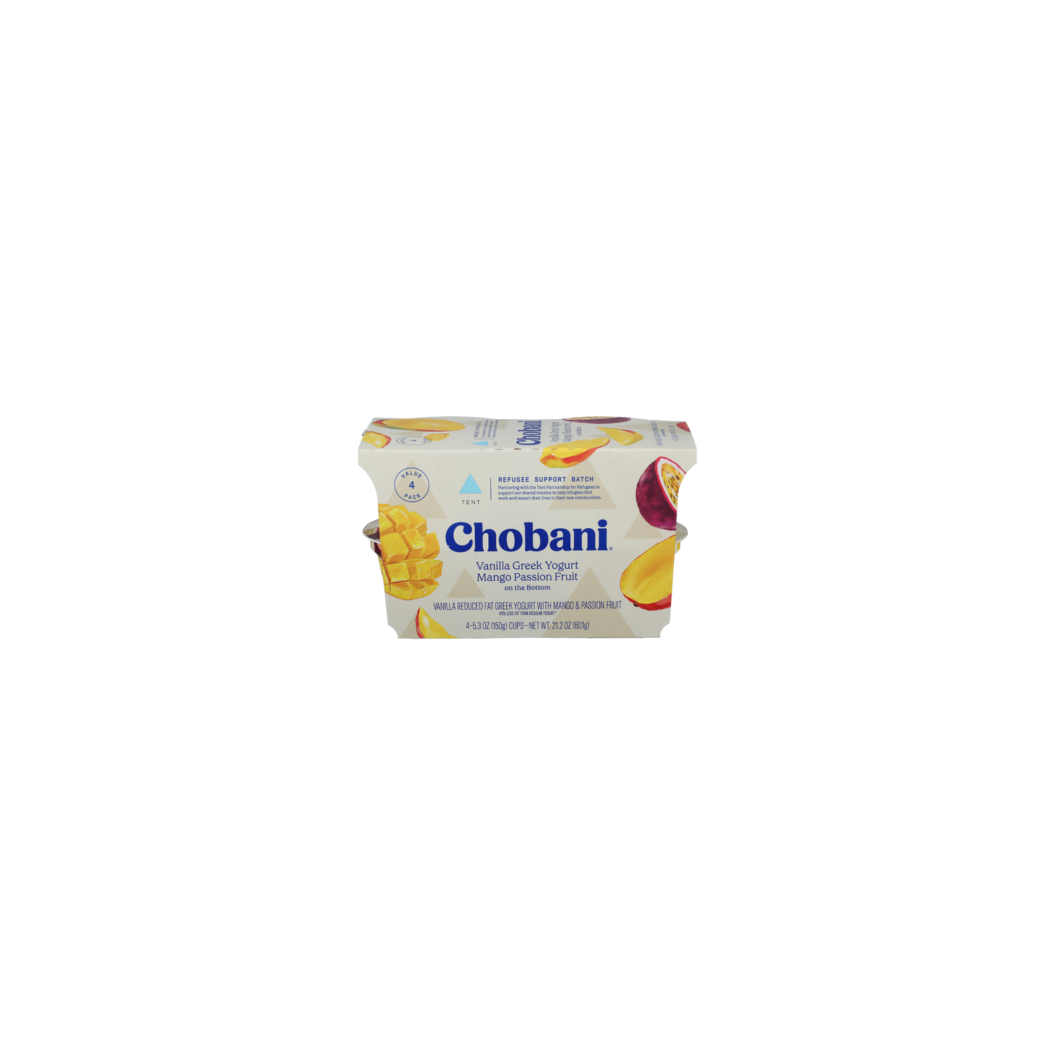 Chobani Vanilla Tropical Fruit Low-Fat Greek Yogurt Unstuck 4-Pack