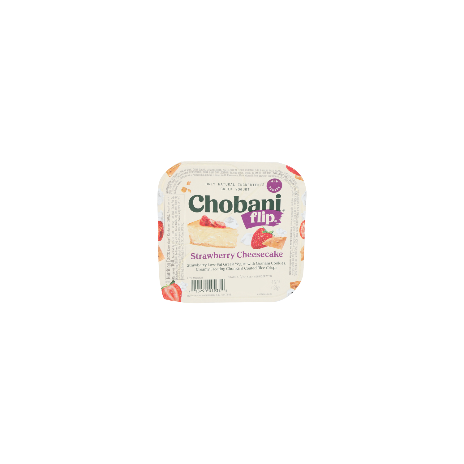 Chobani Strawberry Cheesecake Flip Low-Fat Greek Yogurt - 4.5