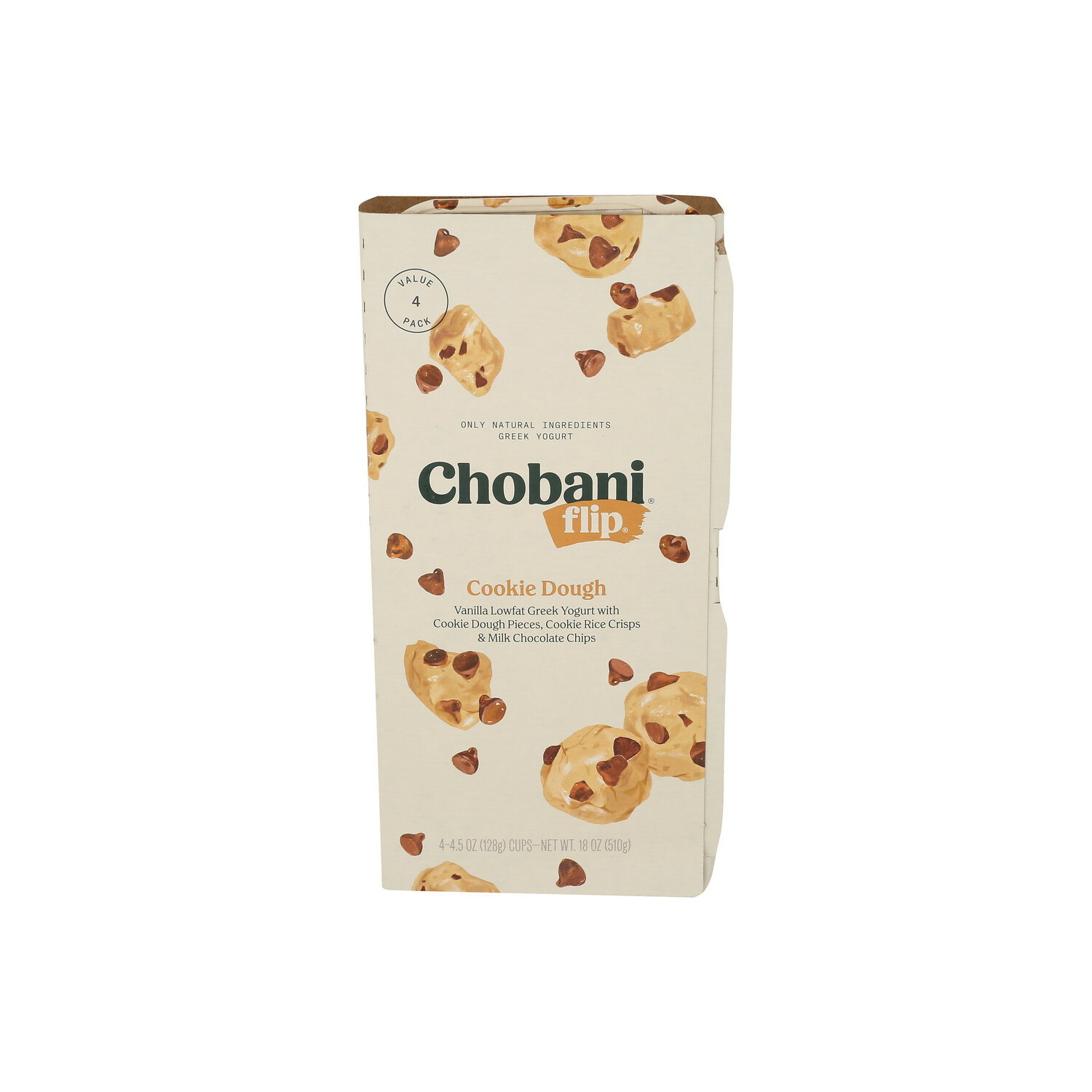 Chobani Flip Lowfat Cookie Dough Greek Yogurt - 4.5 Ounce - 4 Count Image 1 of 3