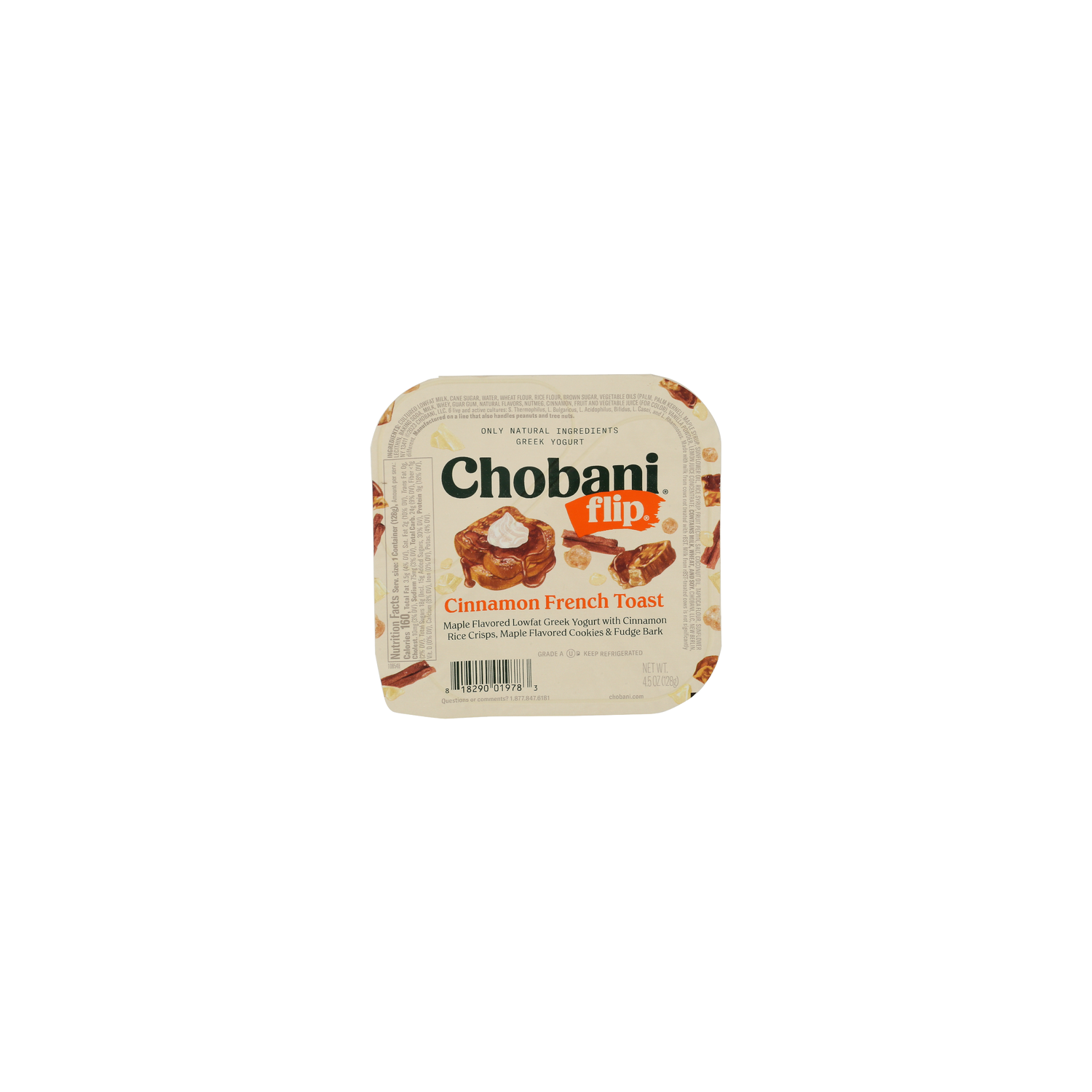 Chobani Cinnamon French Toast Flip Low-Fat Greek Yogurt - 4.5