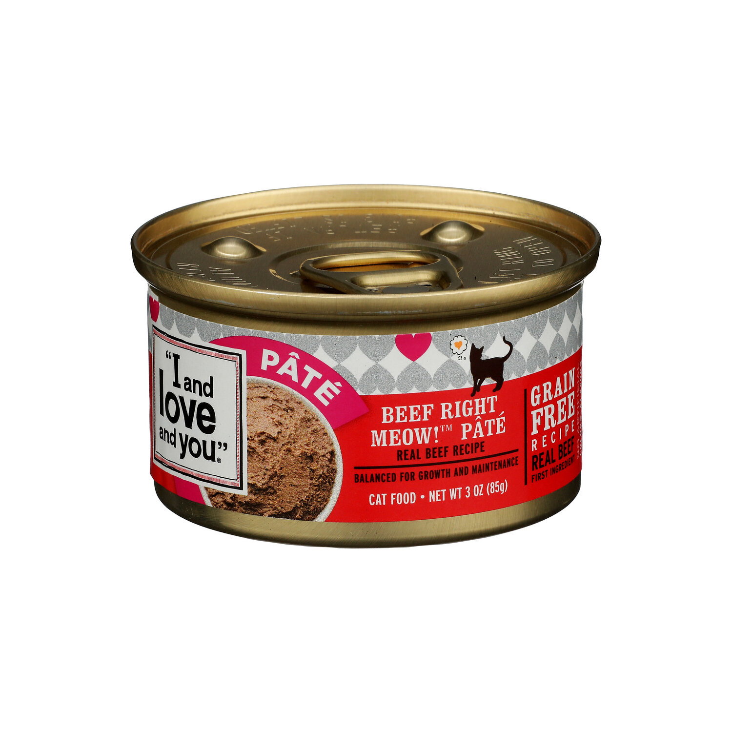 I And Love And You Beef Pate Canned Wet Cat Food Right Meow! - 3 Ounce Image 1 of 2