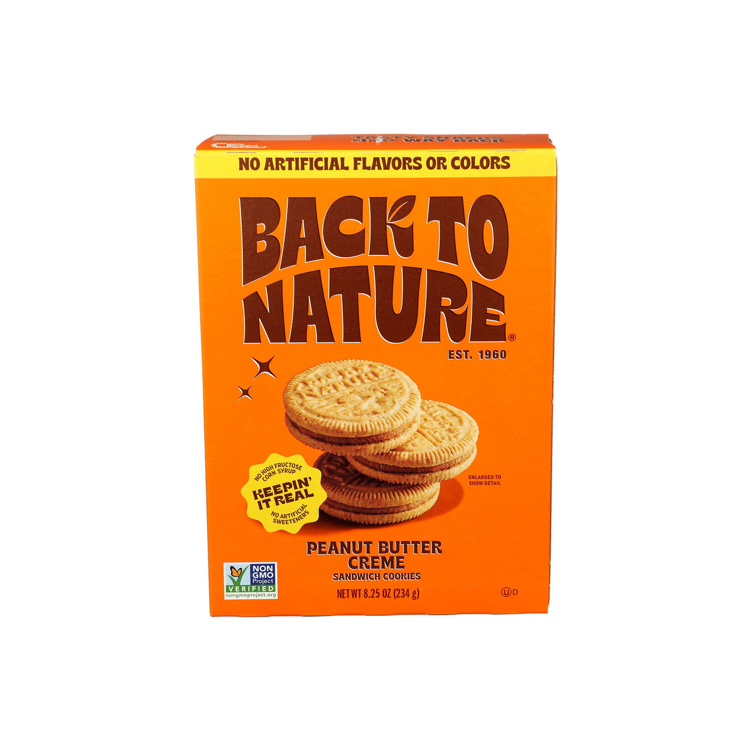 Back To Nature Peanut Butter Creme Sandwich Cookies - 8.25 Ounce