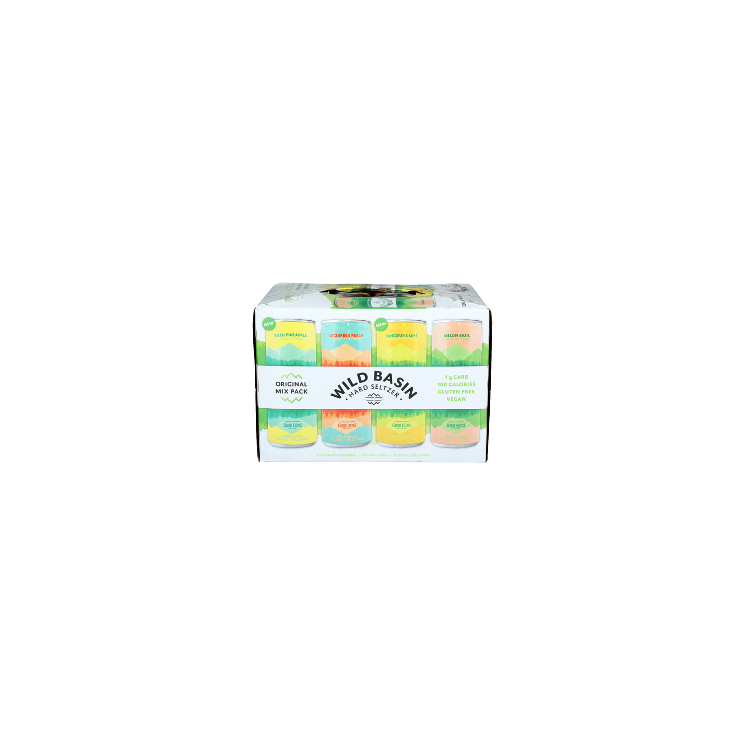 Wild Basin Yuzu Pineapple Cucumber Peach Tangerine Lime Melon Basil Hard Seltzer - 12 Count Image 1 of 4