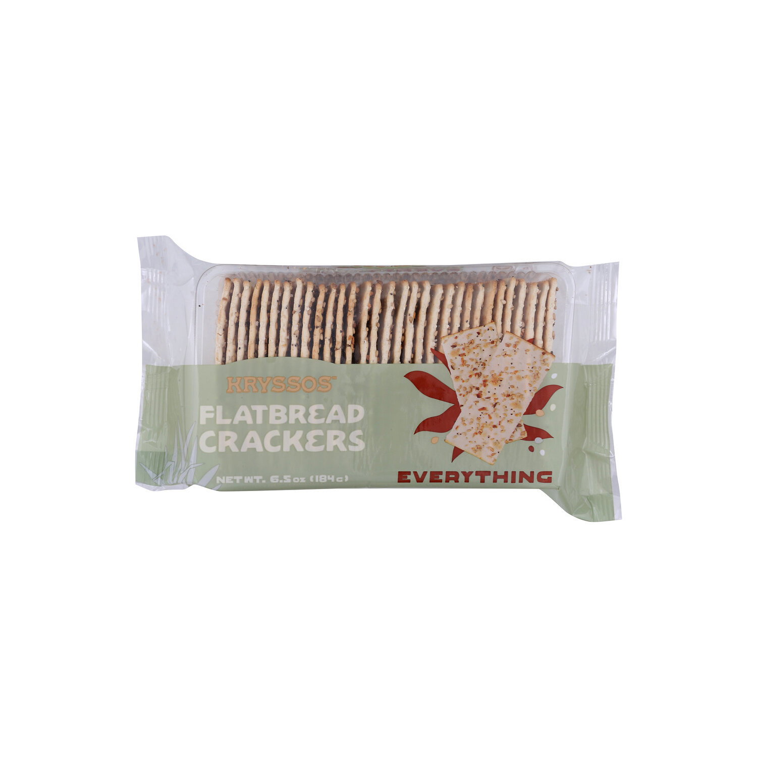 Kryssos Flatbread Crackers , Everything - 6.5 Ounce Image 1 of 4