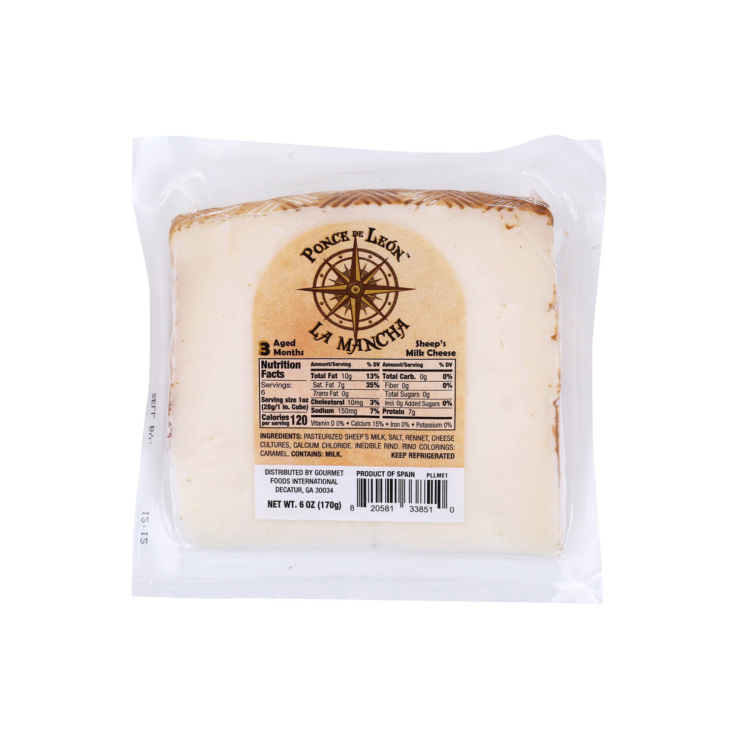 Ponve De Leon Cheese Ponce Cheese, Sheep's Milk, La Mancha - 6 Ounce Image 1 of 4