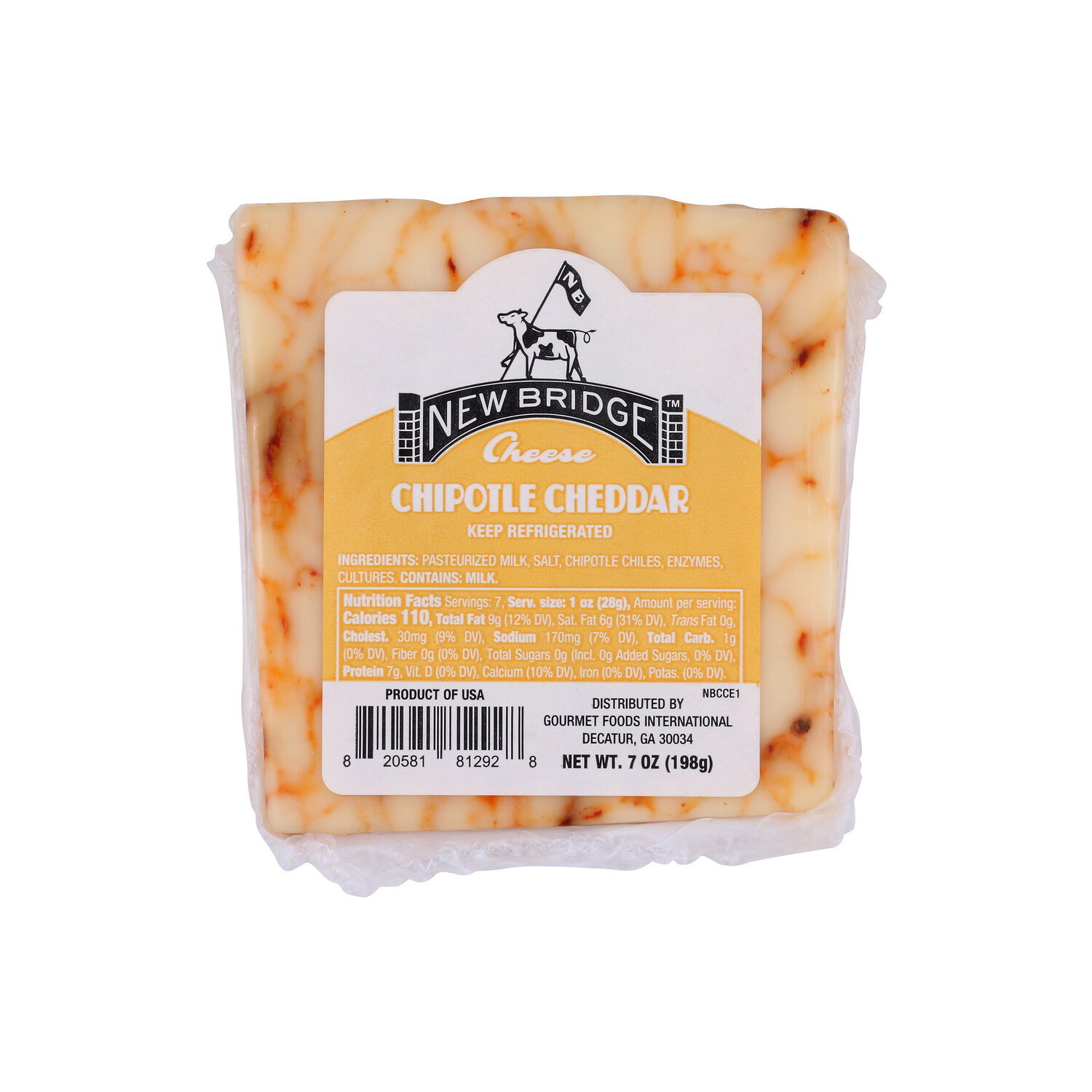 New Bridge Cheese , Chipotle Cheddar - 7 Ounce - Brookshire's