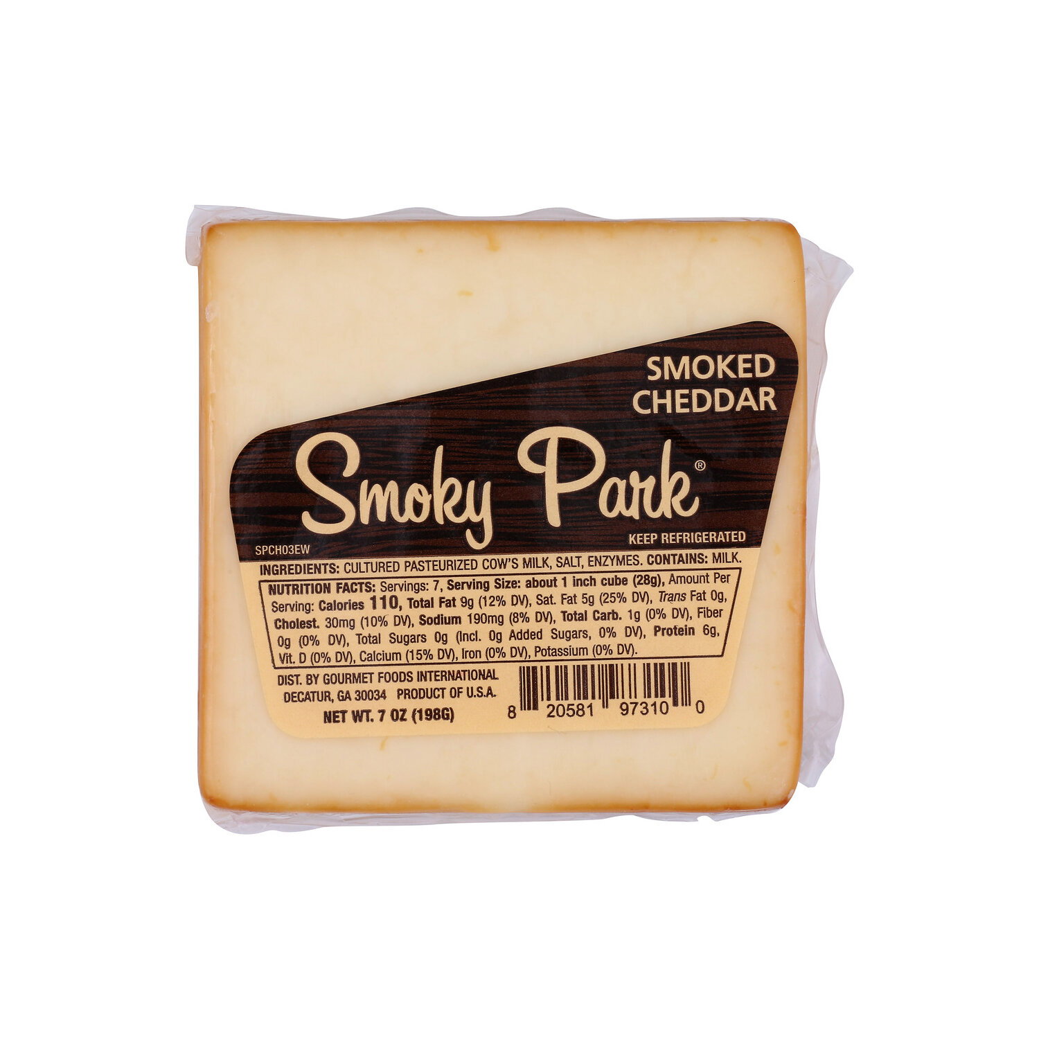 Smoky Park Cheese , Smoked Cheddar - 7 Ounce Image 1 of 4