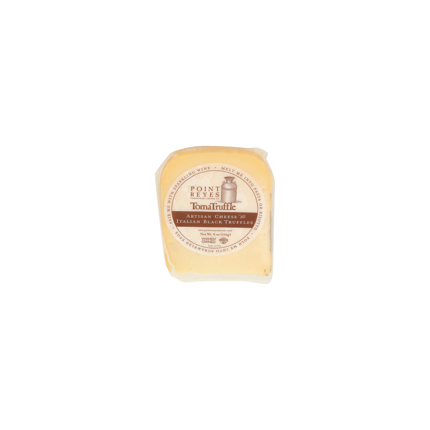 Point Reyes Sweet Milk, Butter And Truffles Buttery Notes Accentuated By Decadent Black Semi-Hard, Italian-Style Table Cheese Toma Truffle Wedge Ew The Distinct, Aromatic Flavor Of Combines With Toma's Signature For An Earthy, Delight - 6 Ounce Image 1 of 4