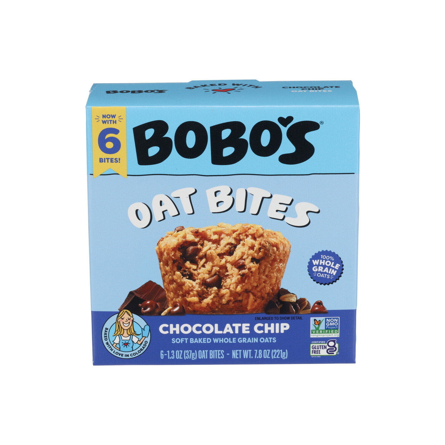 BOBO's Bites Chocolate Chip - 1.3 Ounce - 6 Count Image 1 of 3