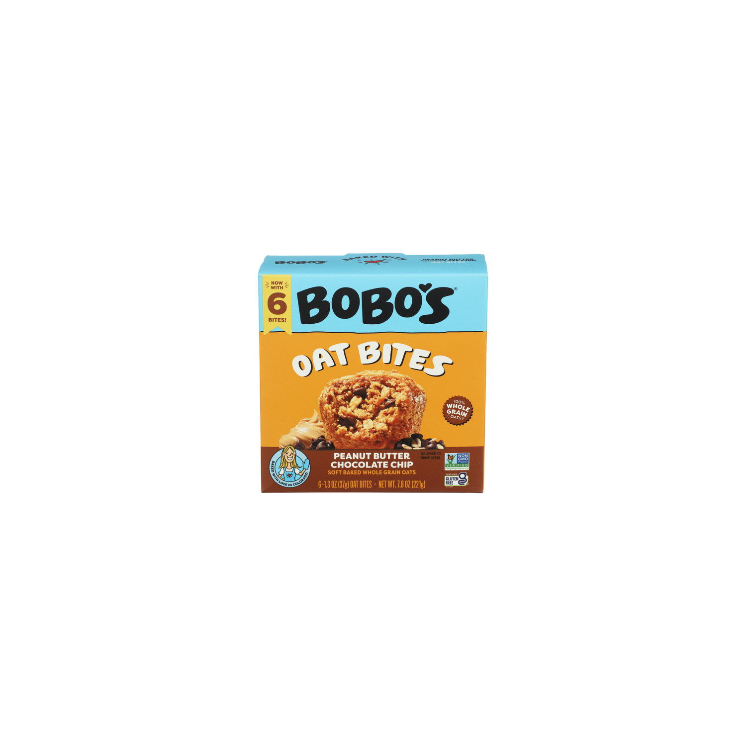 BOBO's Peanut Butter Chocolate Chip Bites - 1.3 Ounce - 6 Count Image 1 of 4