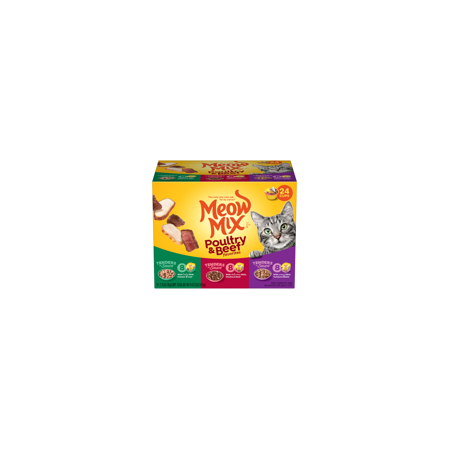 Meow Mix Poultry & Beef Favorites Variety Pack - 66 Ounce Image 1 of 4
