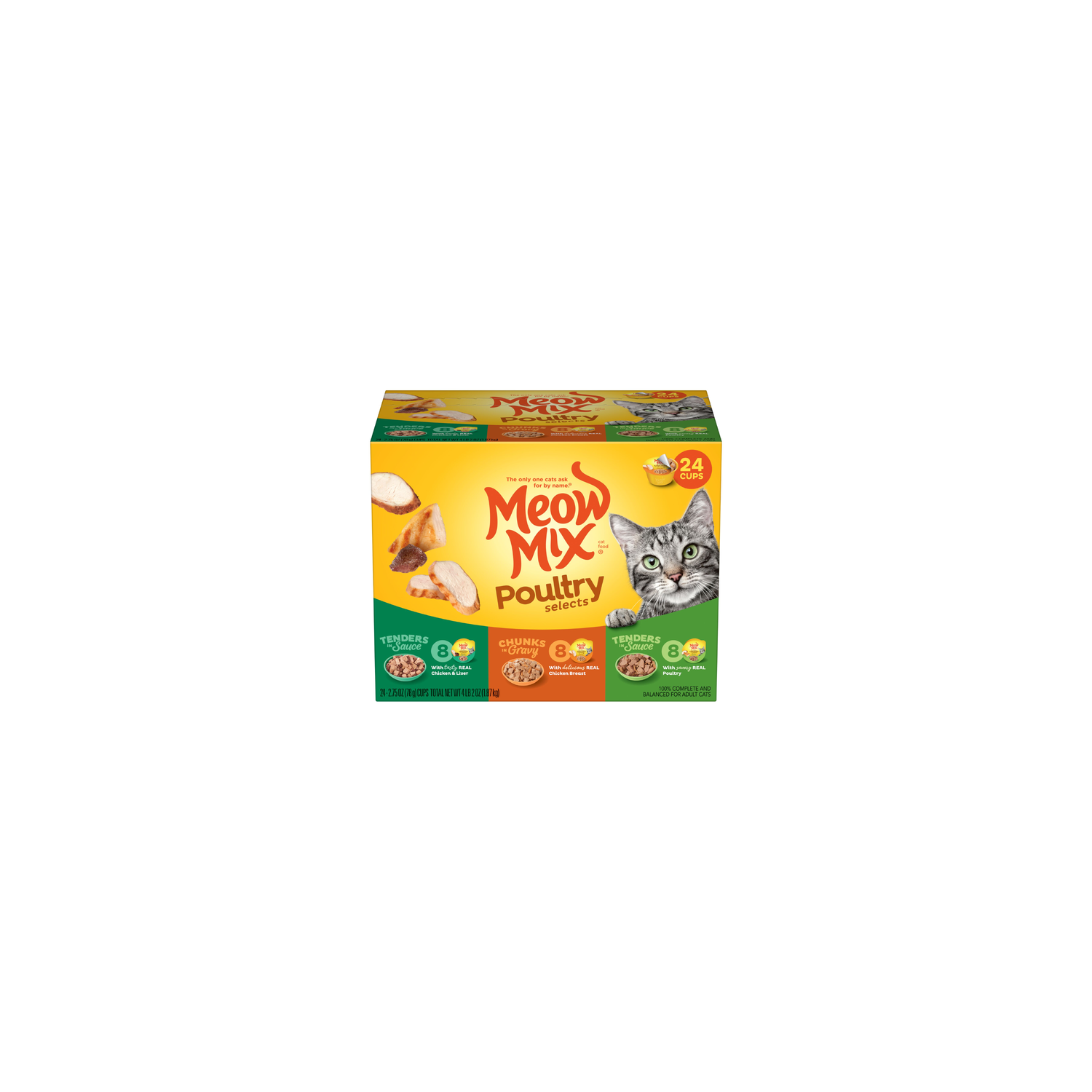 Meow Mix Variety Pack Poultry Selects Wet Cat Food - 66 Ounce Image 1 of 4