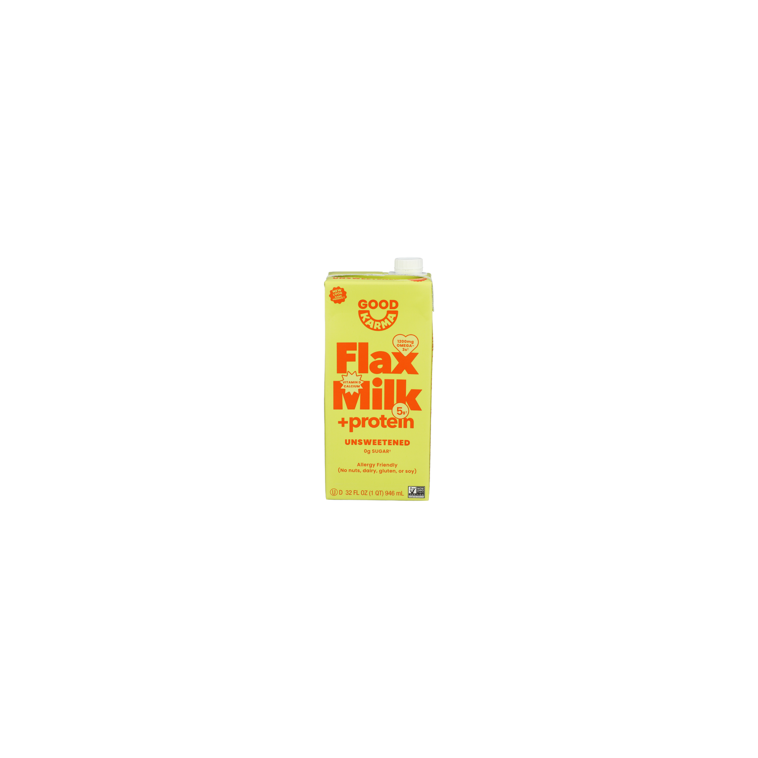 Good Karma Unsweetened Flaxmilk + Protein Quart - 32 Fluid Ounce Image 1 of 4
