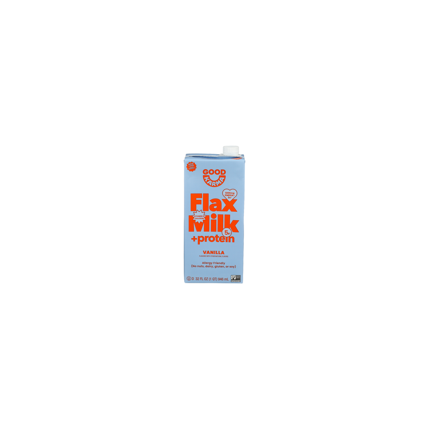 Good Karma Vanilla Flaxmilk + Protein Lightly Sweetened - 32 Fluid Ounce Image 1 of 4