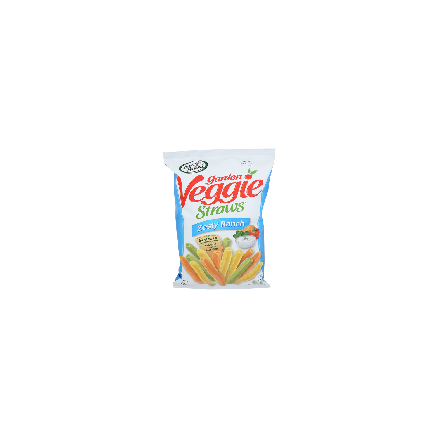 Sensible Portions Garden Veggie Straws Zesty Ranch - 6 Ounce