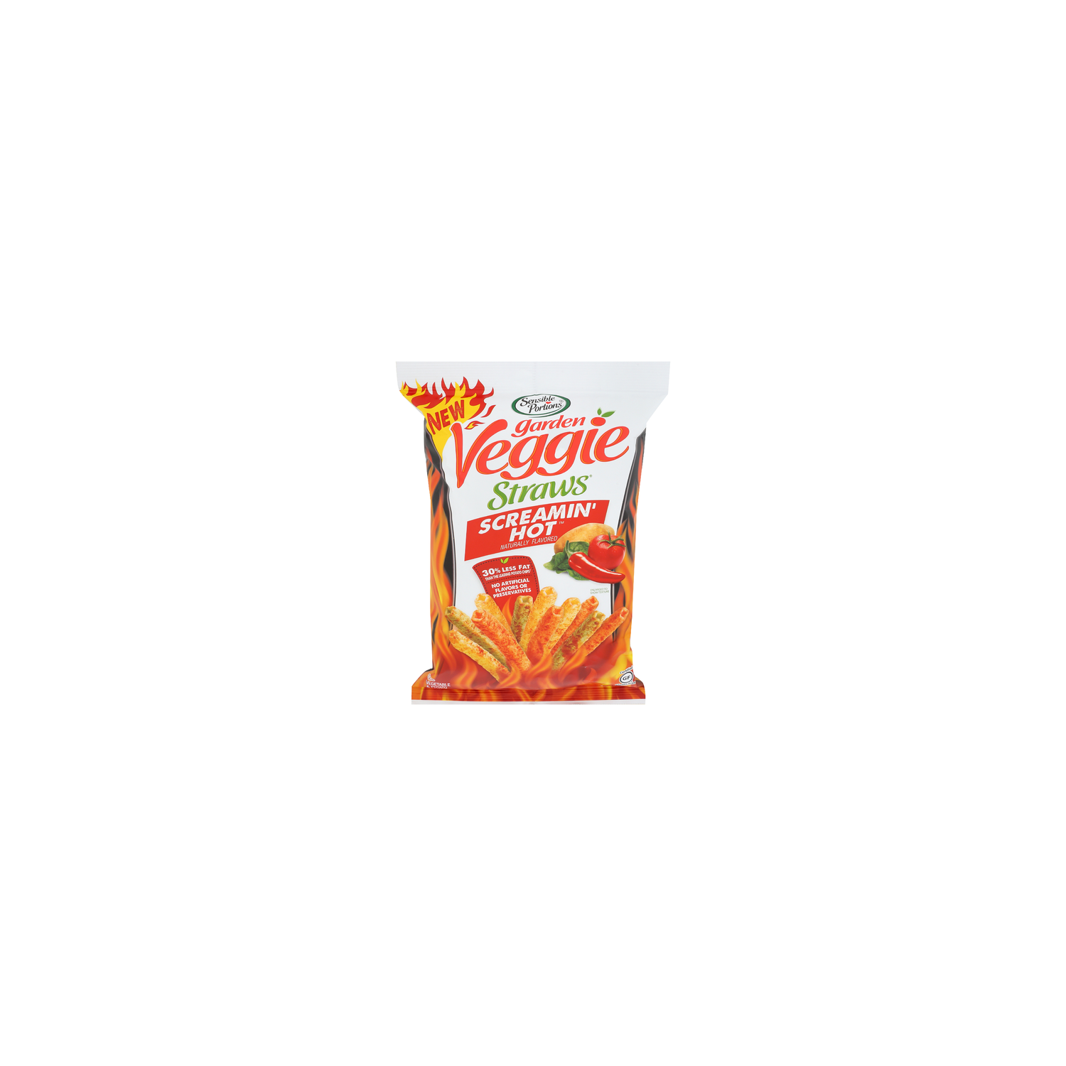 Sensible Portions Screamin' Hot Garden Veggie Straws - 4.25 Ounce Image 1 of 4