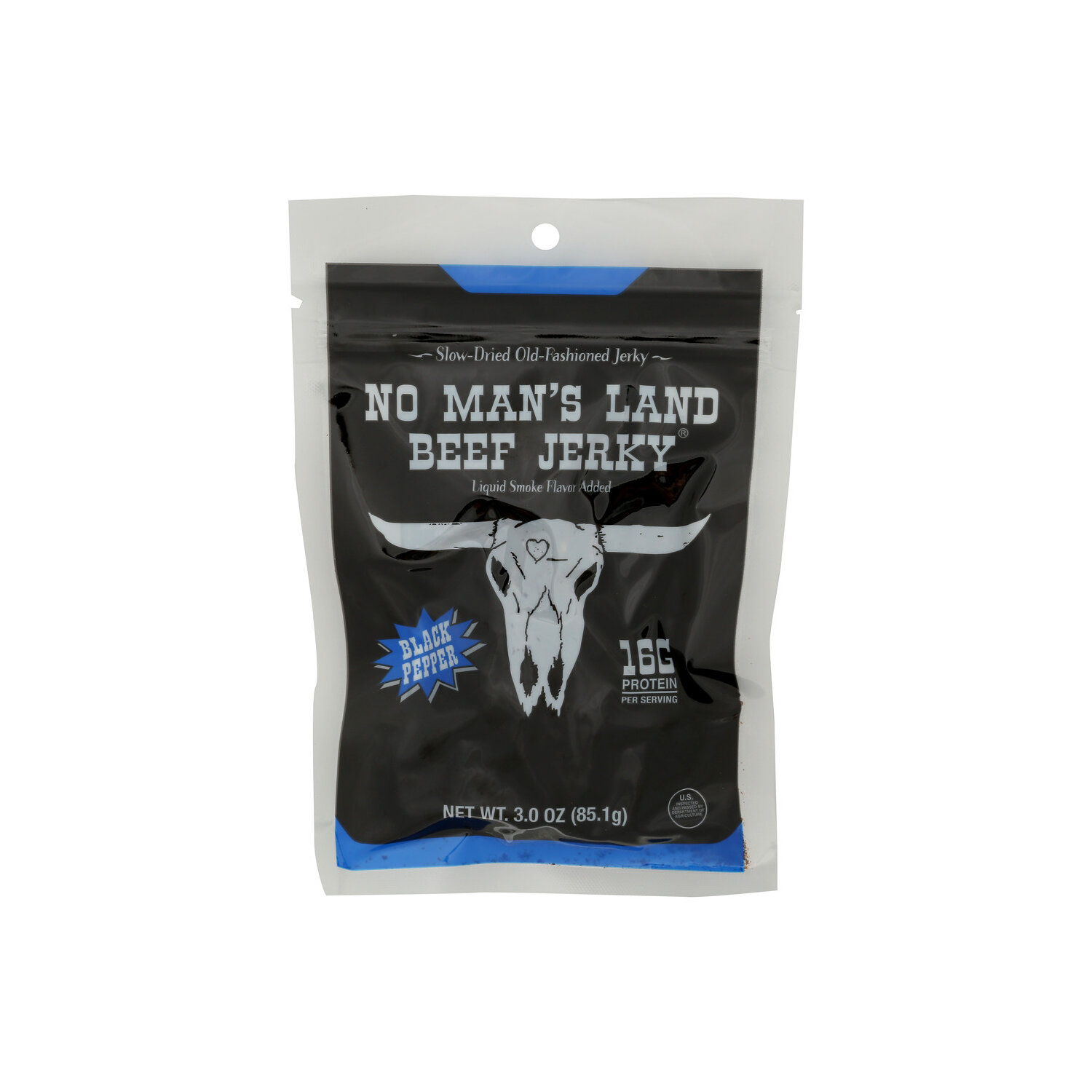 No MAN's Land Beef Jerky Meat Snacks - 3 Ounce Image 1 of 4