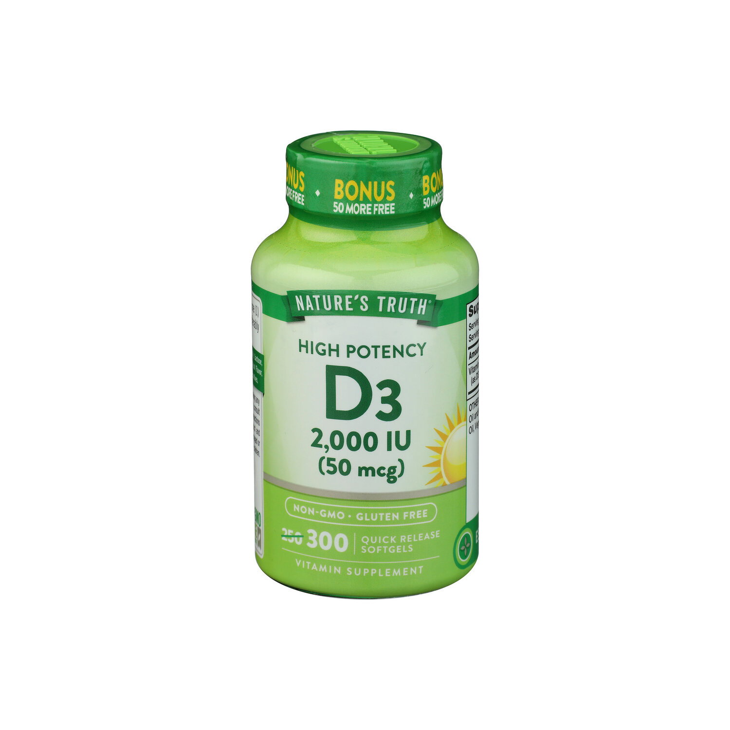 NATURE's Truth Vitamins Vitamins D3 2,000 Iu 50 Mcg - 300 Count Image 1 of 2
