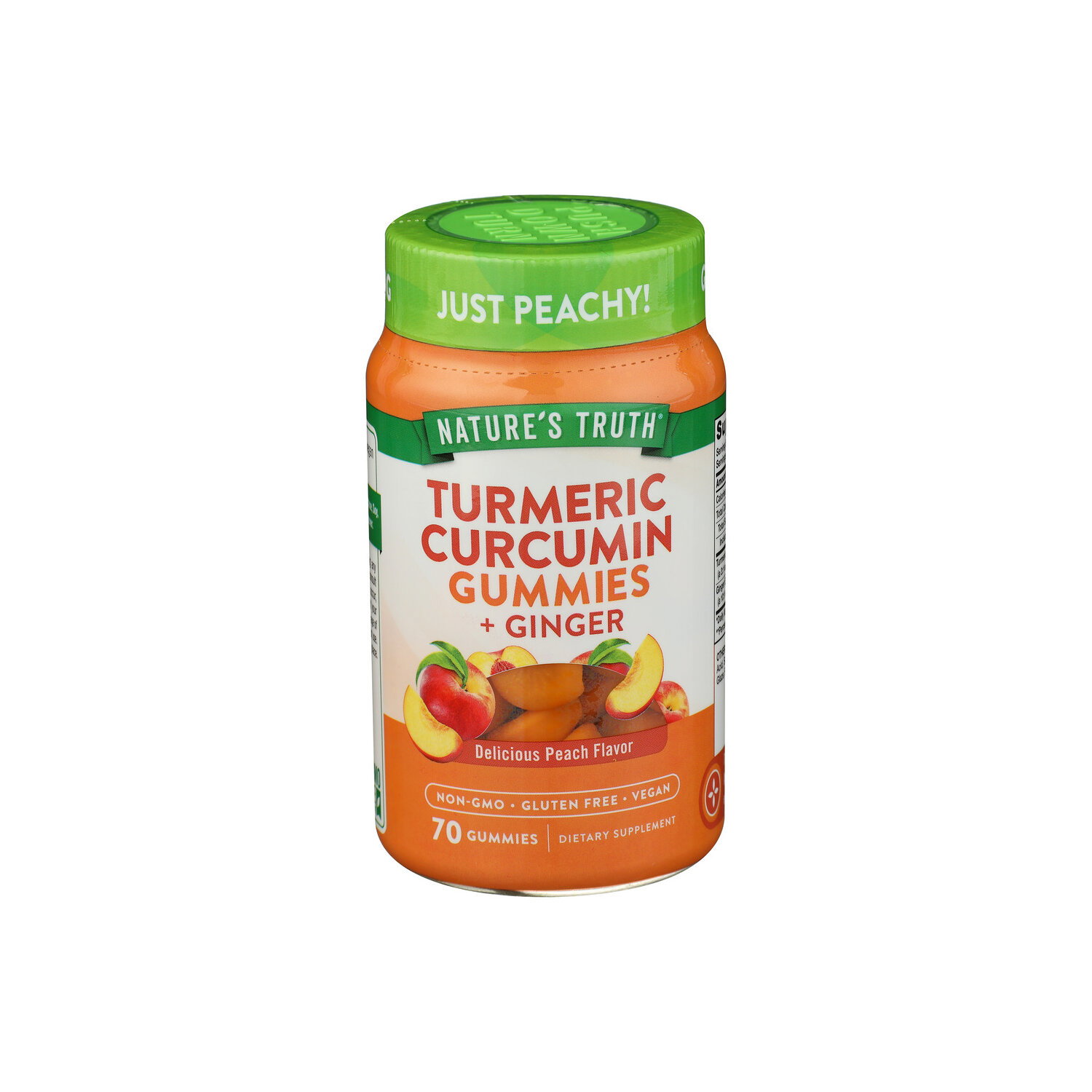 NATURE's Truth Vitamins Natural Peach Flavor Turmeric Curcumin + Ginger Gummies - 70 Count Image 1 of 2